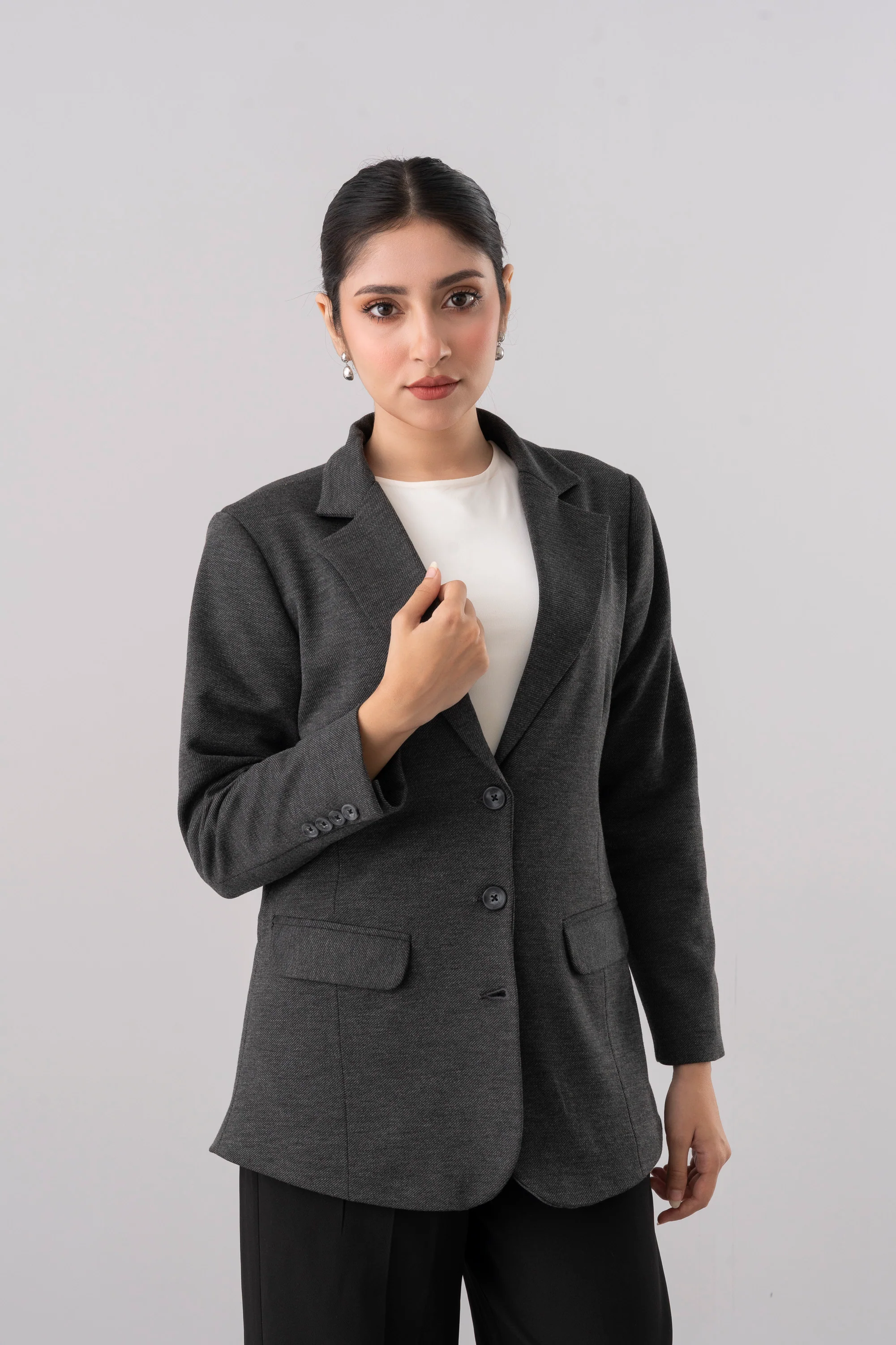Smart Casual Knit Blazer - Image 2