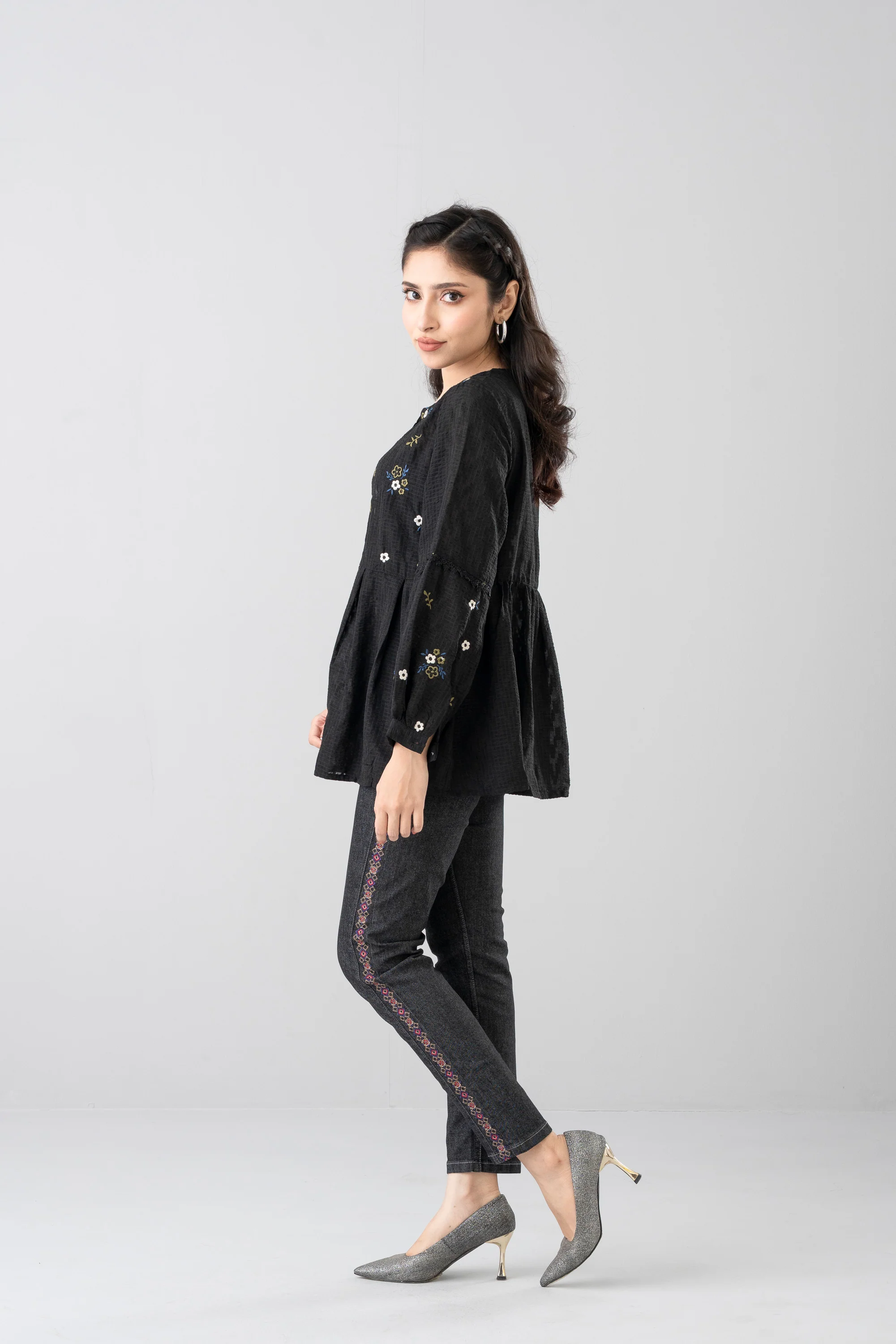 Floral Embroidered Bolero Top - Image 9