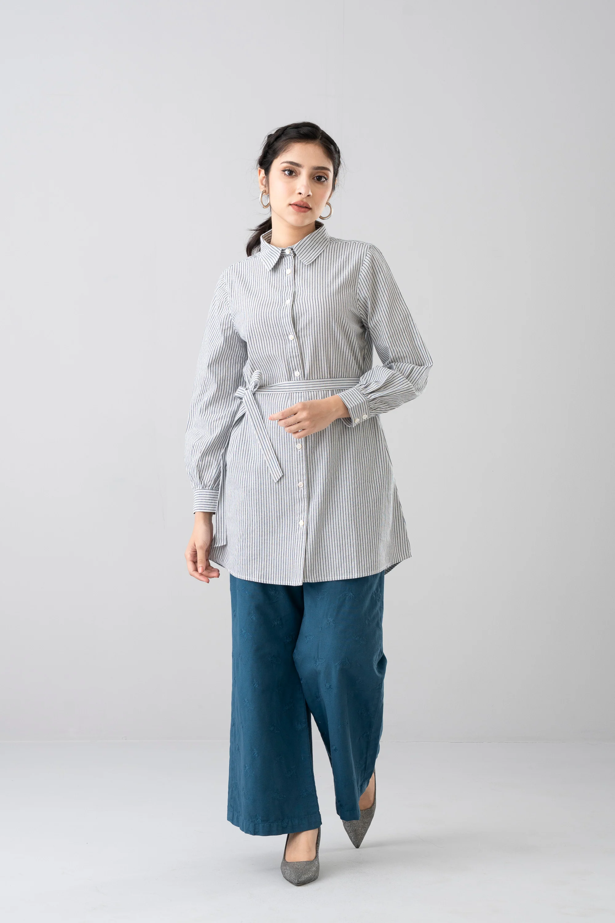 Relaxed Fit Striped Casual Shirt