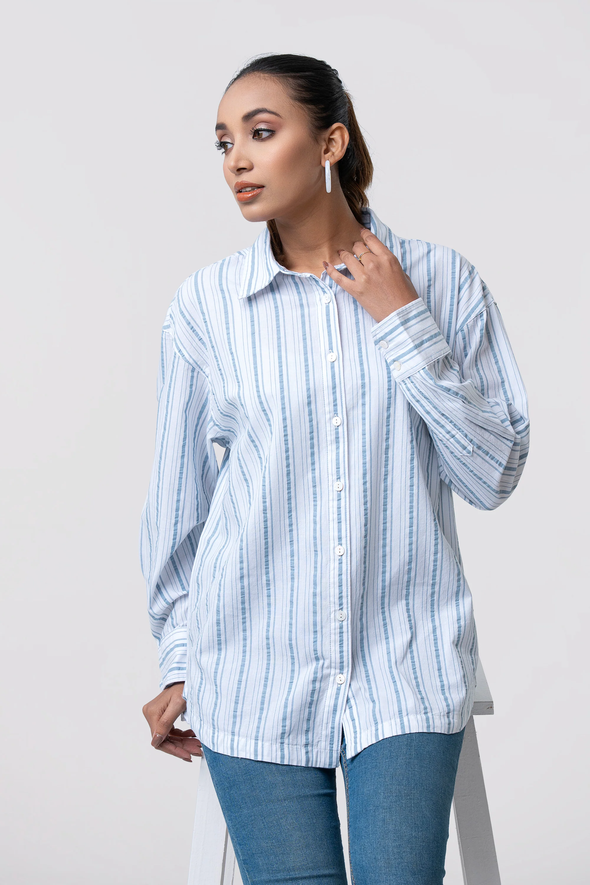Relaxed Fit Striped Casual Shirt - Image 2