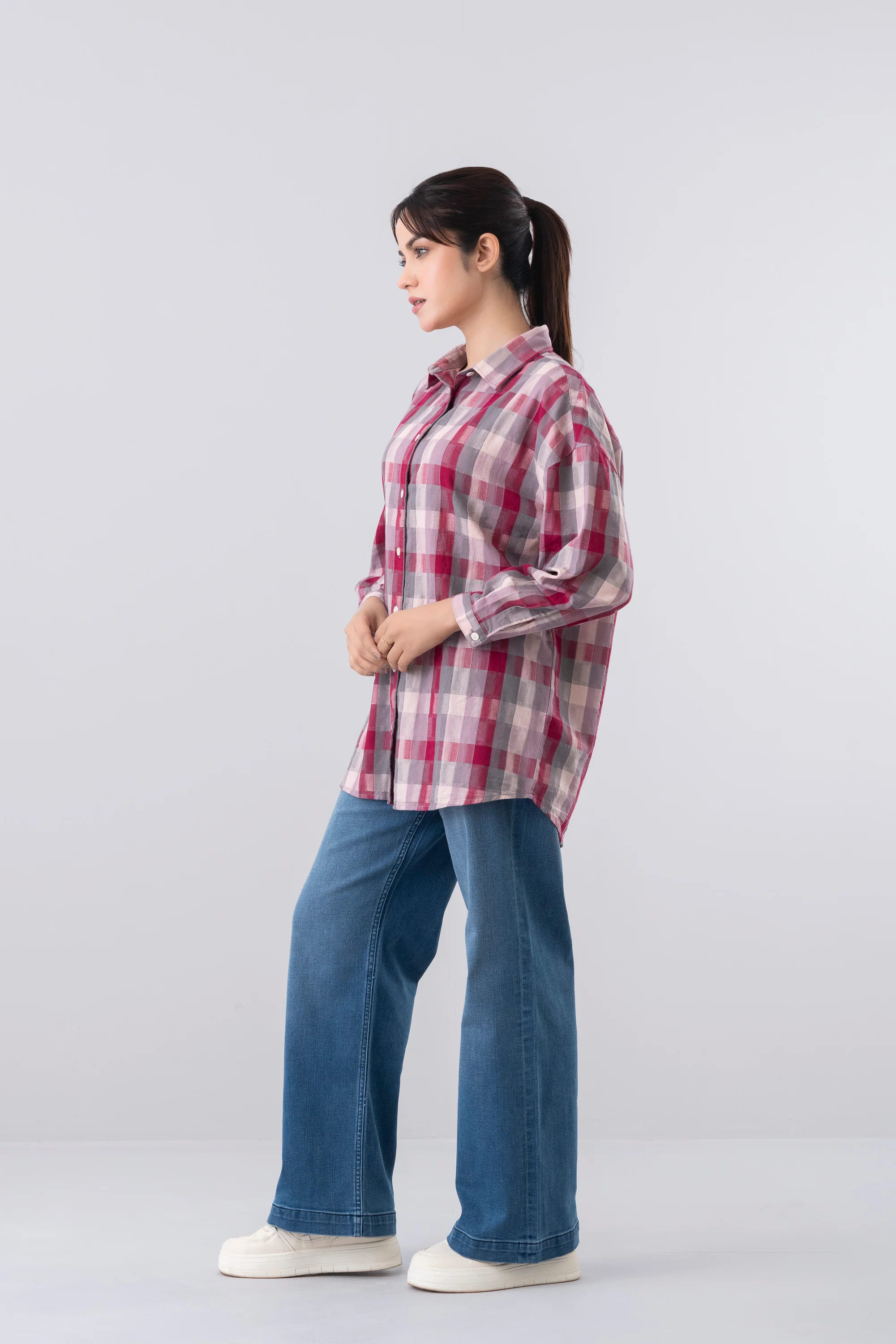 Relaxed Fit Checkered Casual Shirt - Image 3
