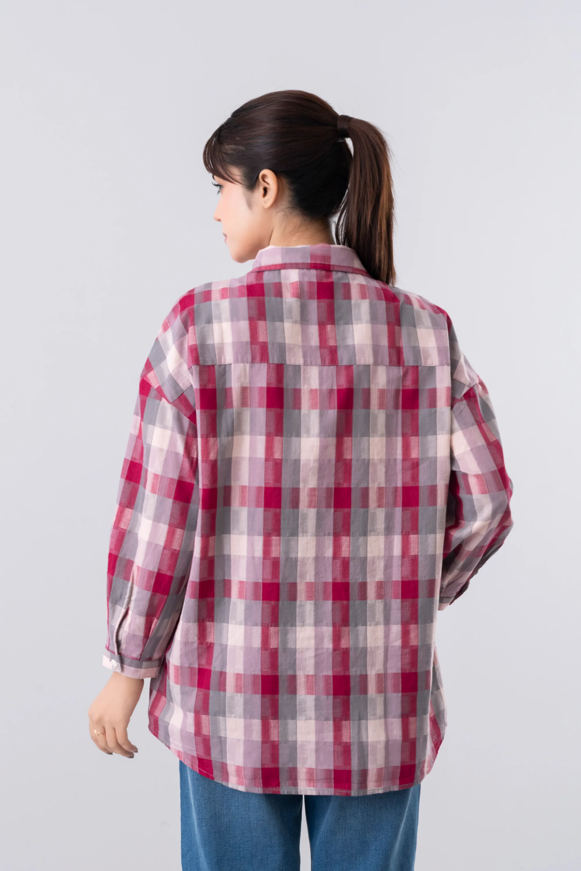Relaxed Fit Checkered Casual Shirt - Image 4