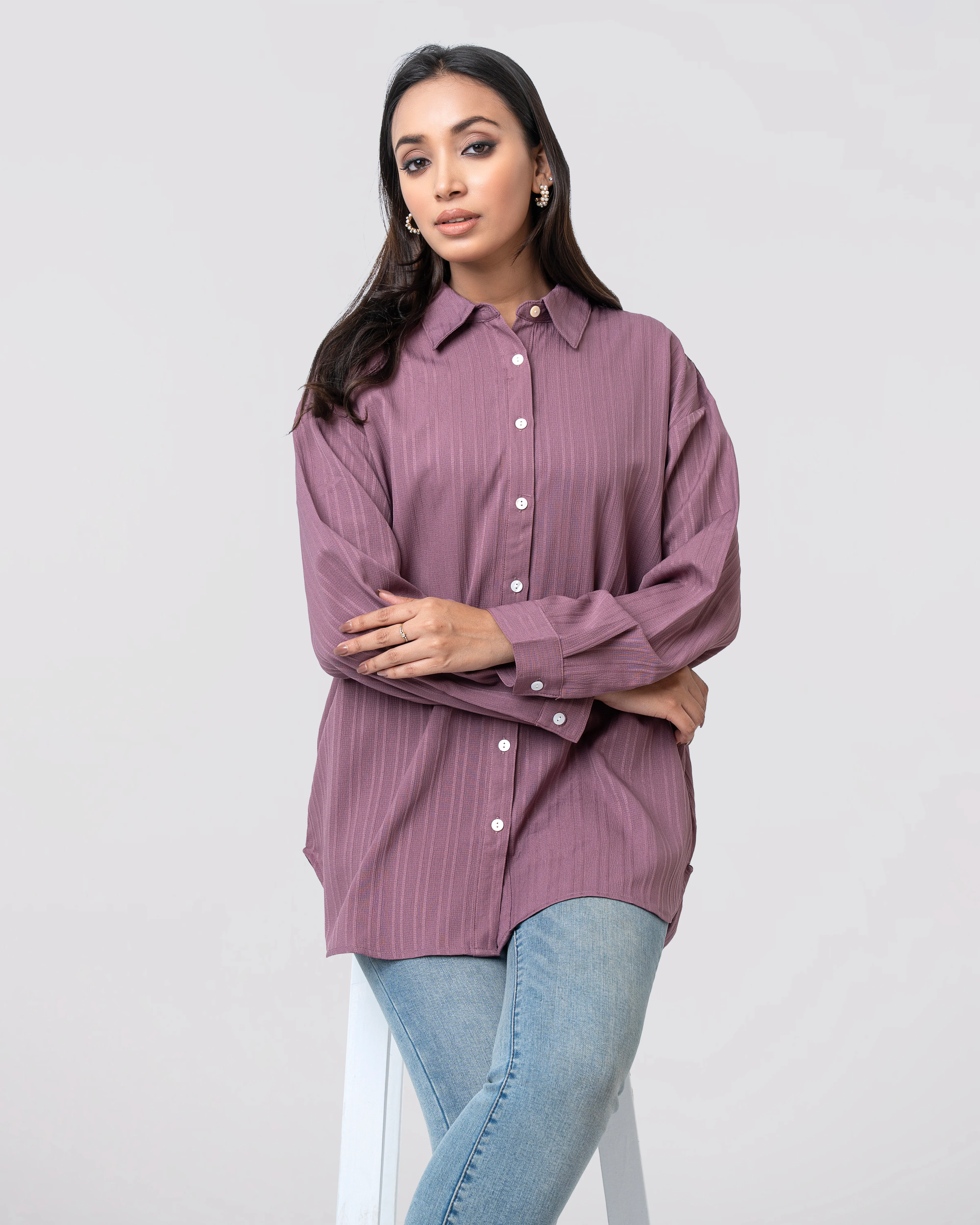 Relaxed fit Dobby textured casual shirt - Image 13