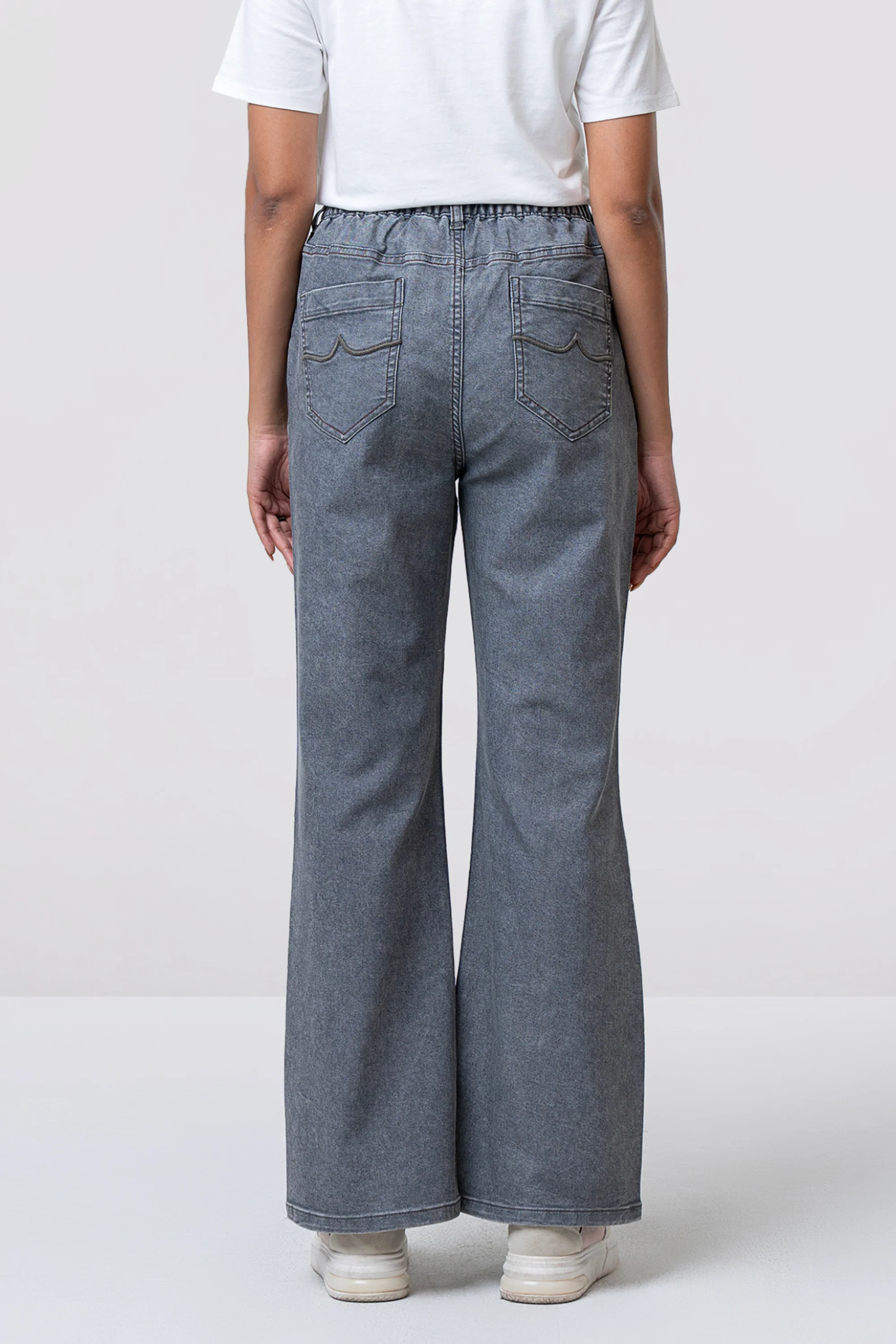Mid -Waist Bell-Bottom Denim - Image 4