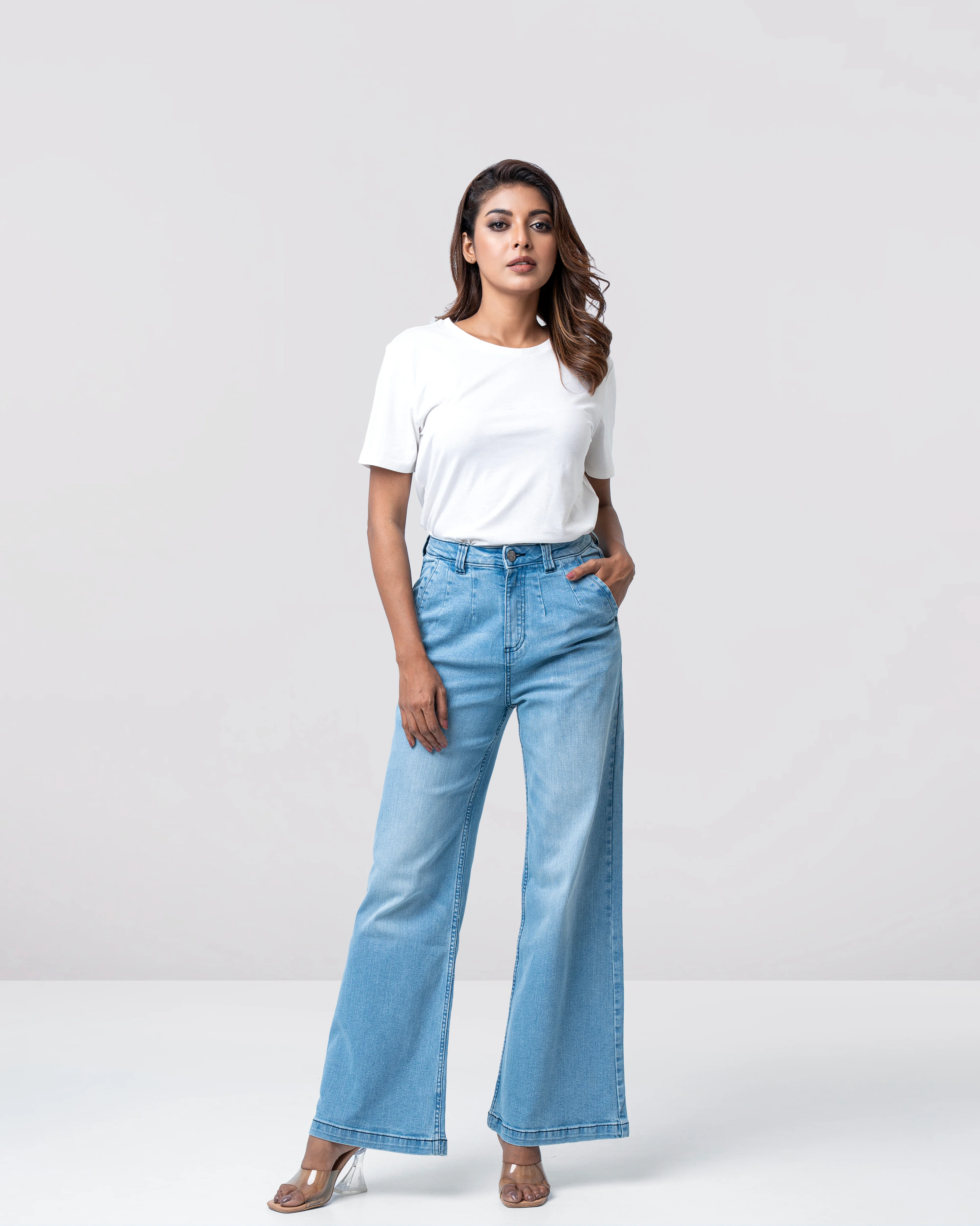 Wide-leg High-Waist Denim - Image 2
