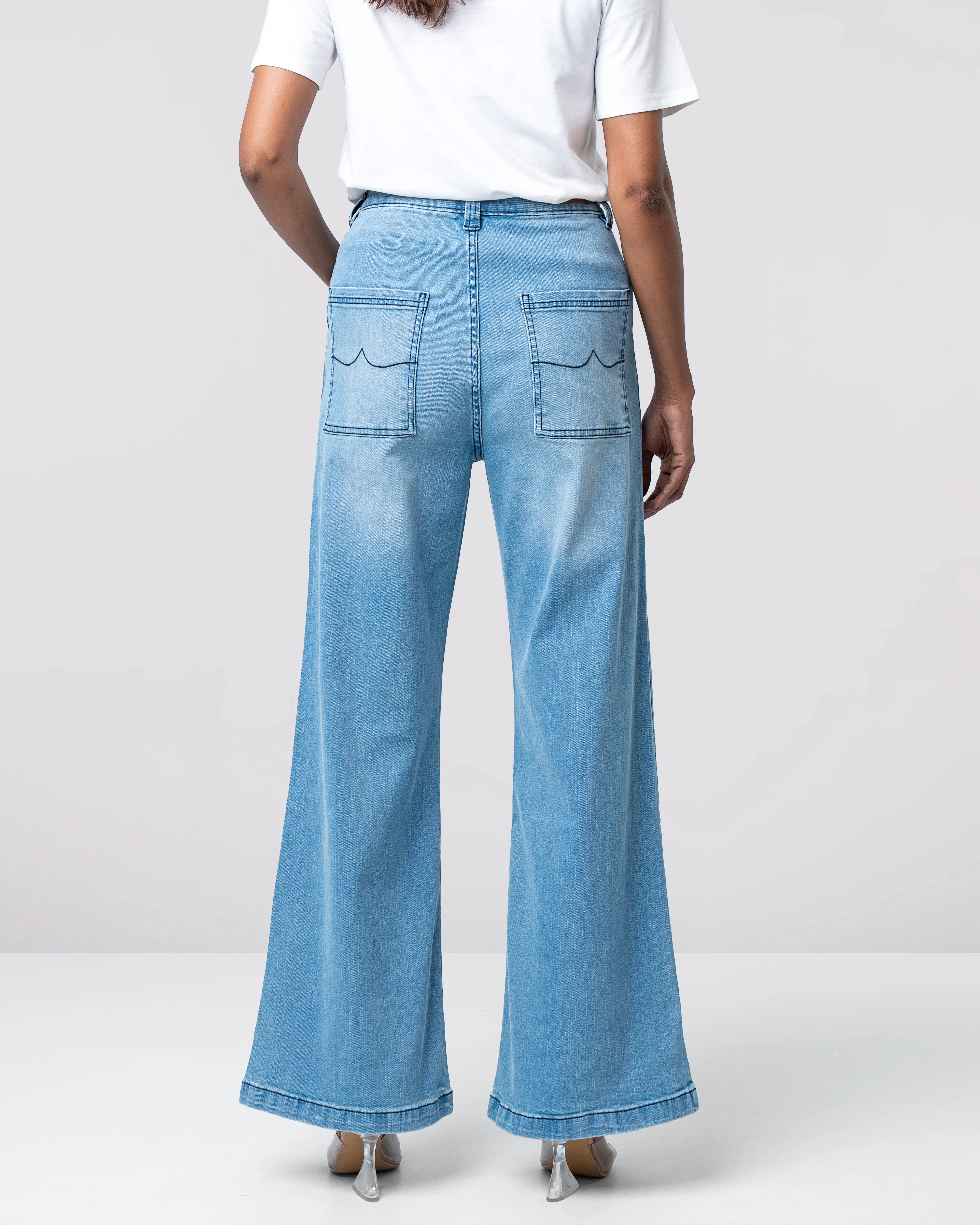 Wide-leg High-Waist Denim - Image 6