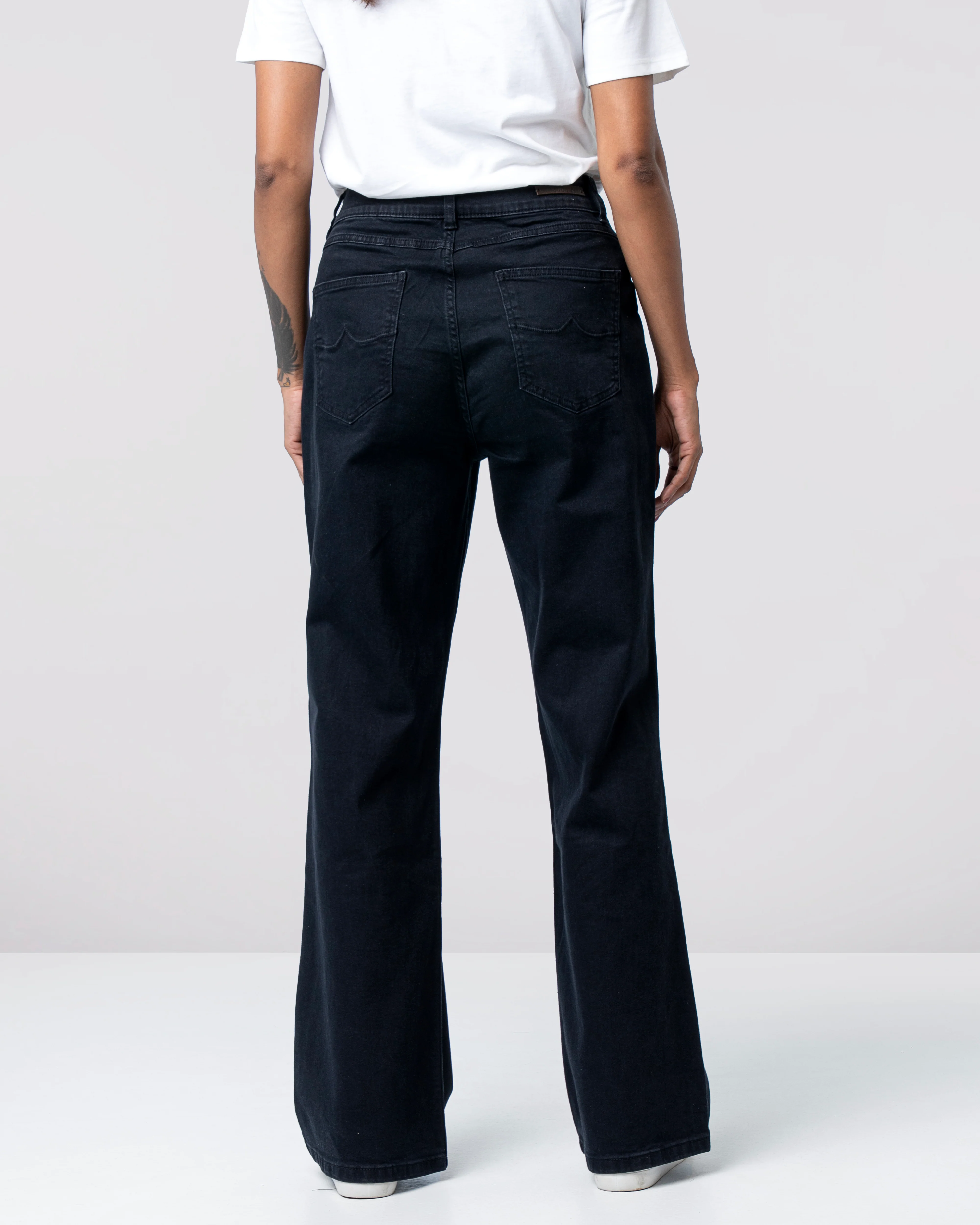 Mid-Waist Bell-Bottom Denim - Image 5