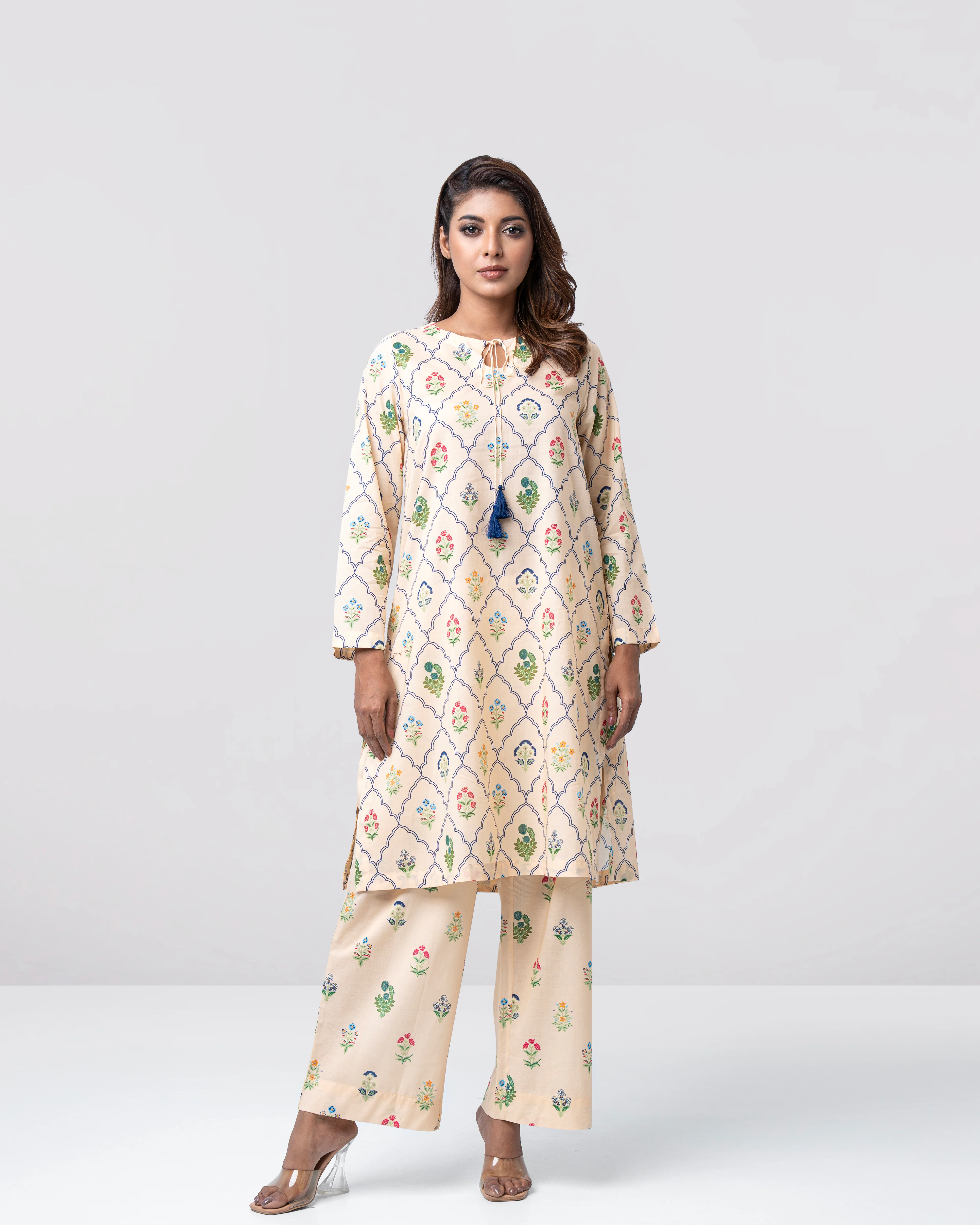 Smart Fit Printed Two-Piece Ethnic Set - Image 10