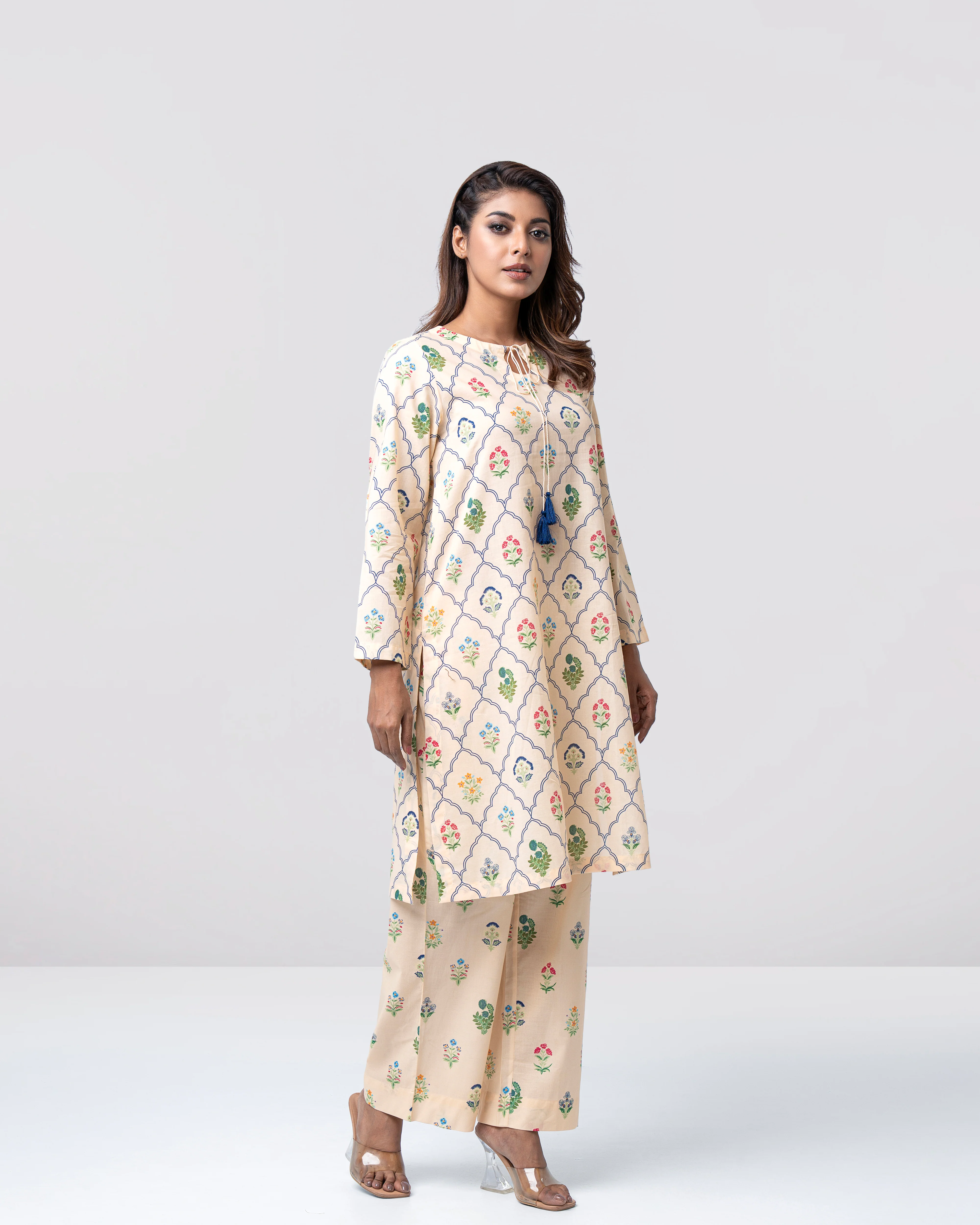 Smart Fit Printed Two-Piece Ethnic Set - Image 11