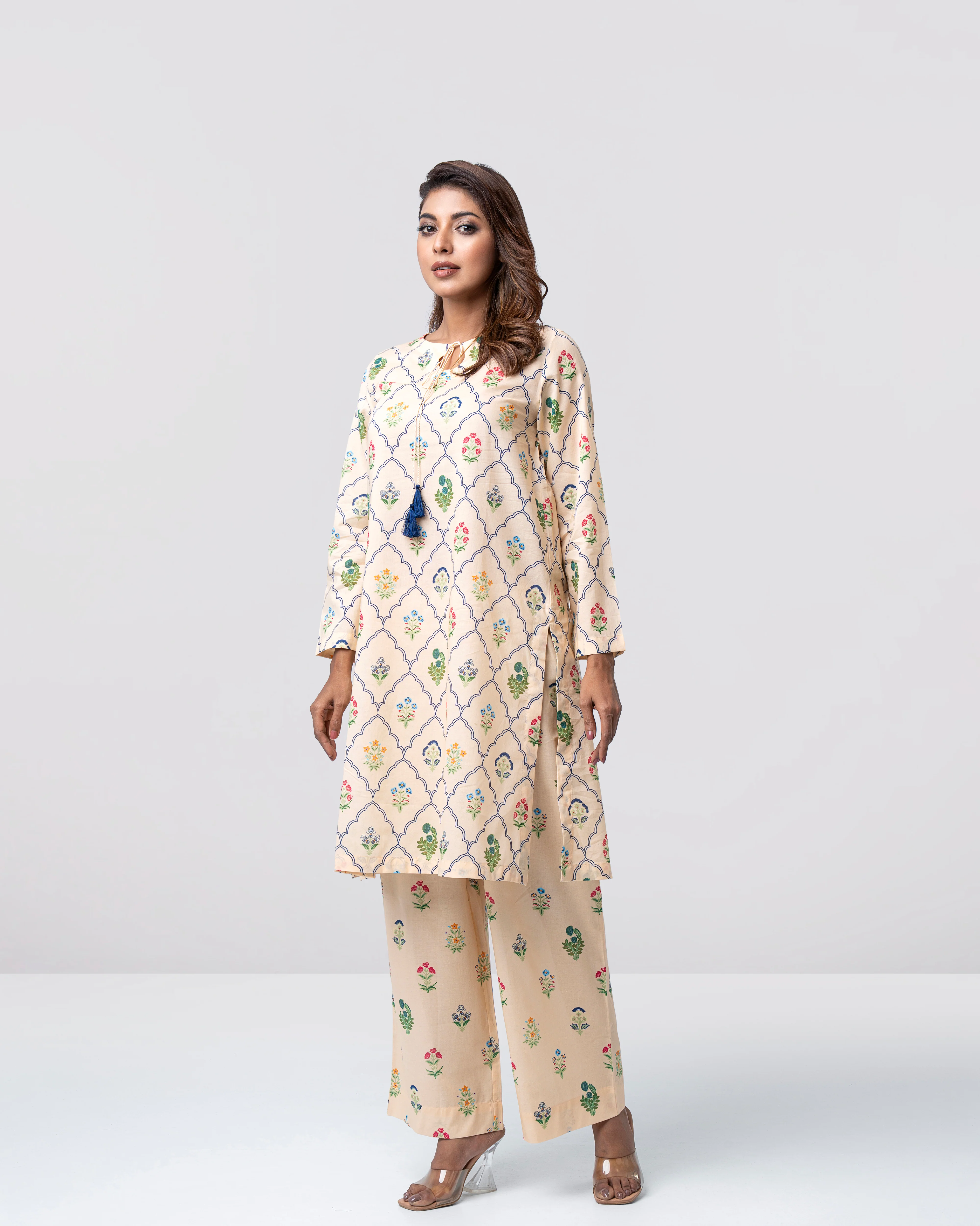Smart Fit Printed Two-Piece Ethnic Set - Image 12