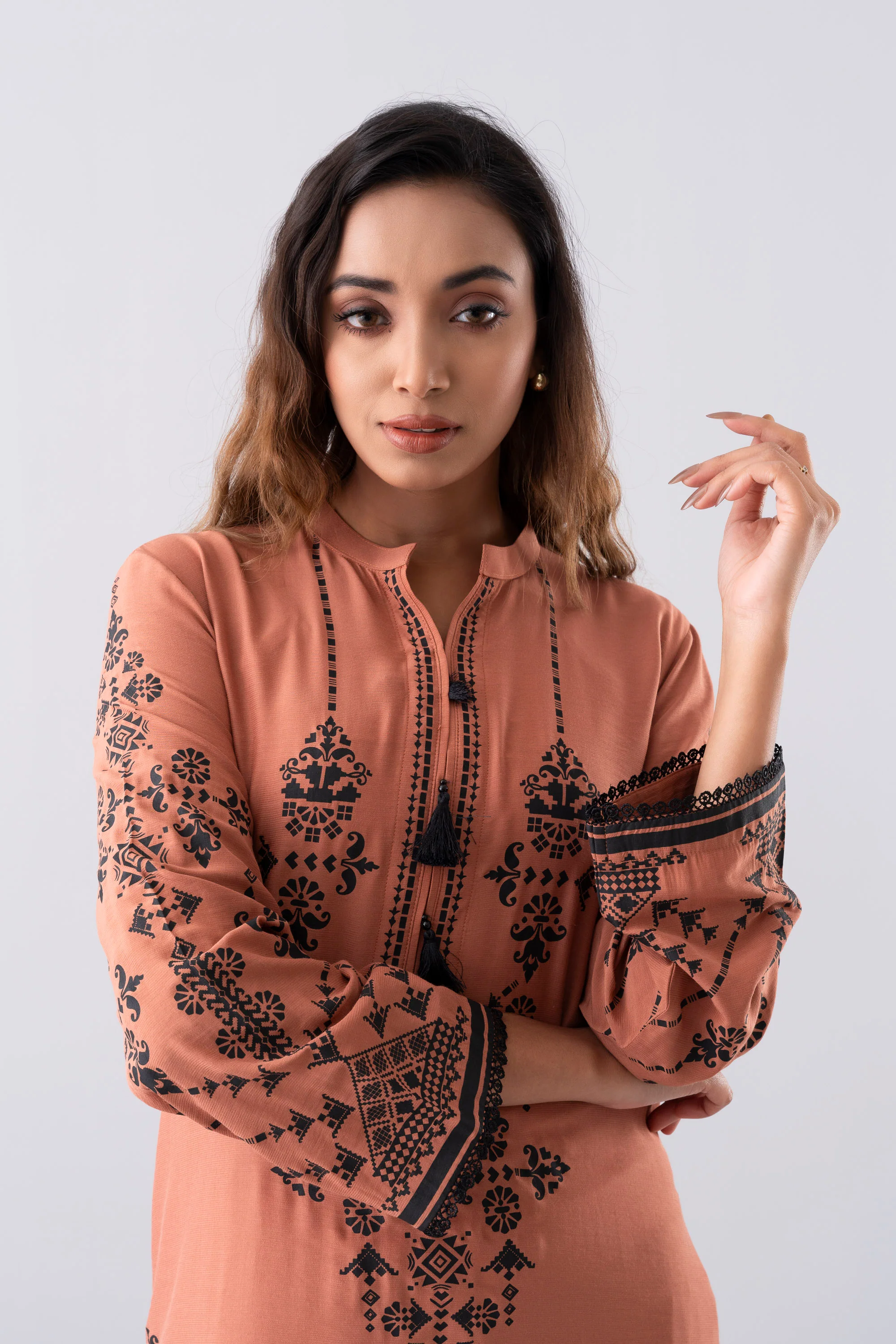 Smart Fit Printed Two-Piece Ethnic Set - Image 11