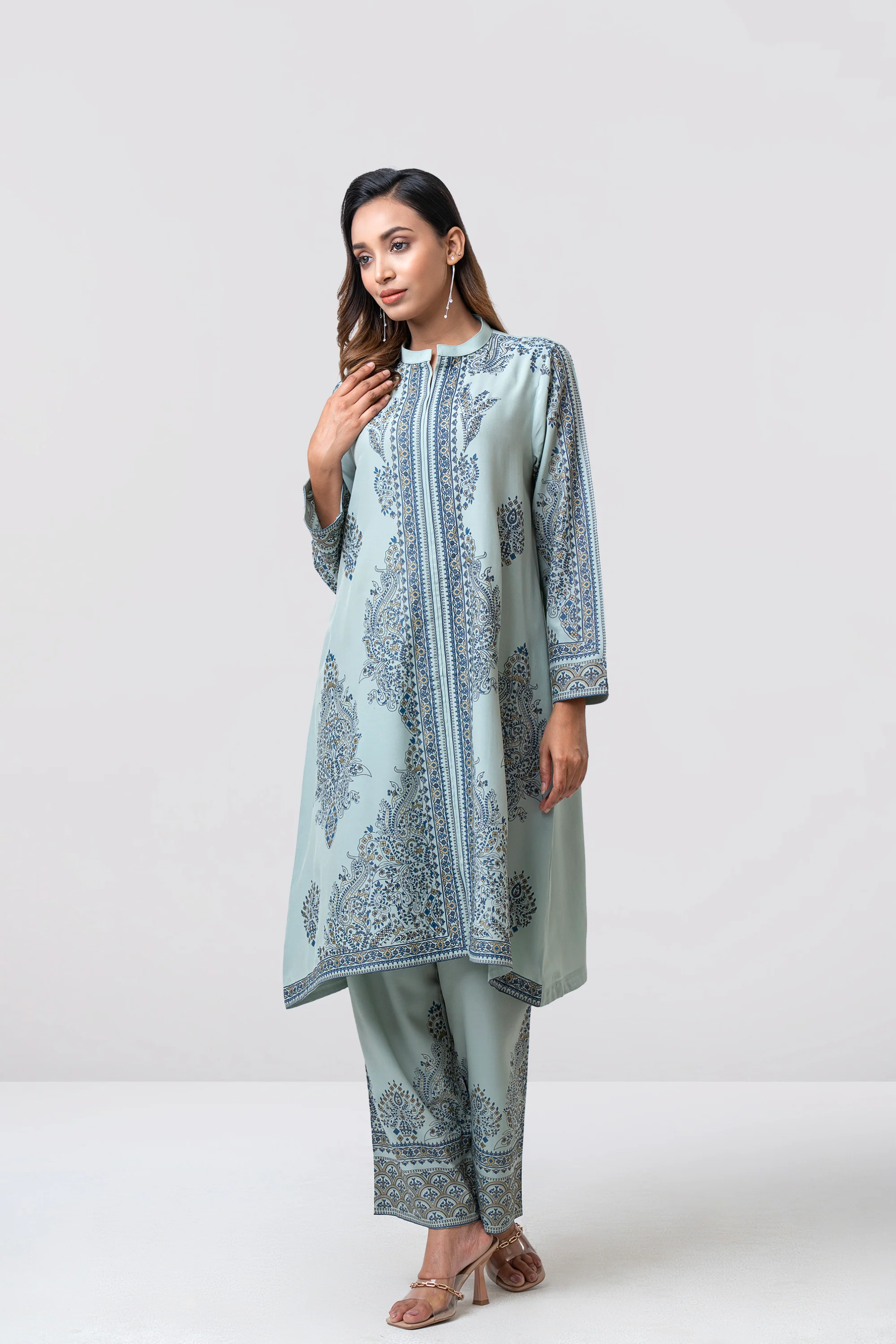 Smart Fit Printed Two-Piece Ethnic Set - Image 9