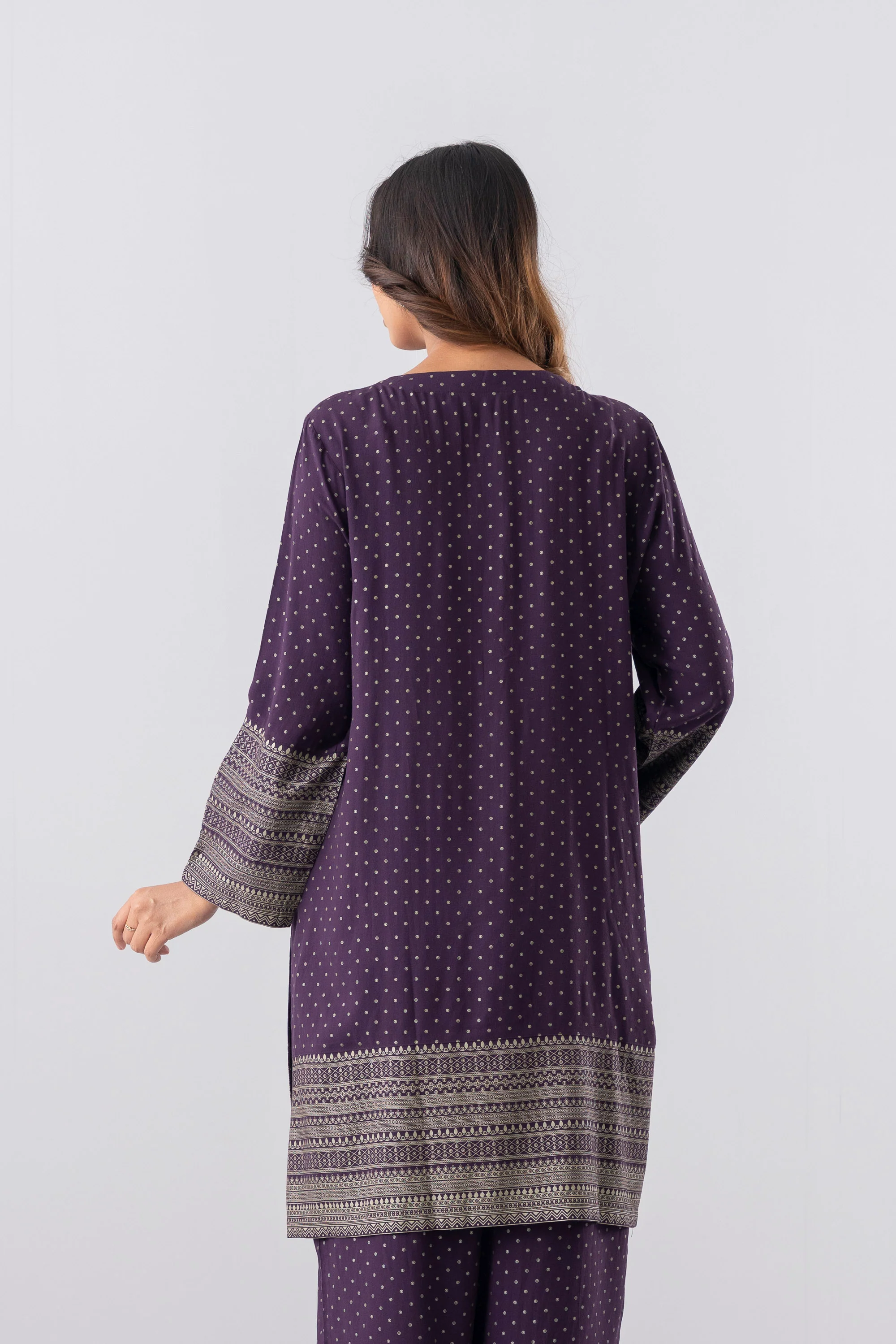 Relaxed Fit Printed Two-Piece Ethnic Set - Image 10
