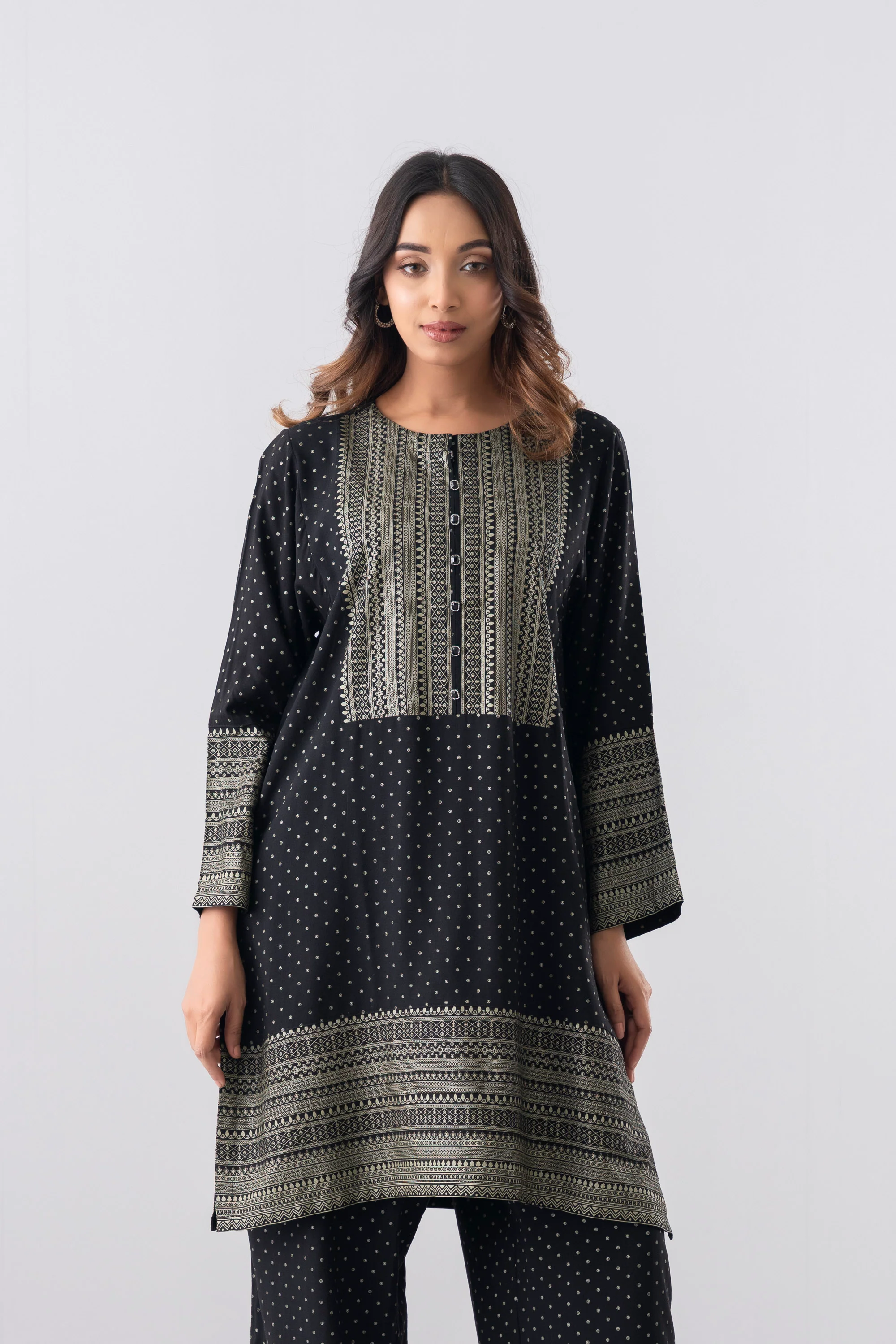 Relaxed Fit Printed Two-Piece Ethnic Set - Image 3