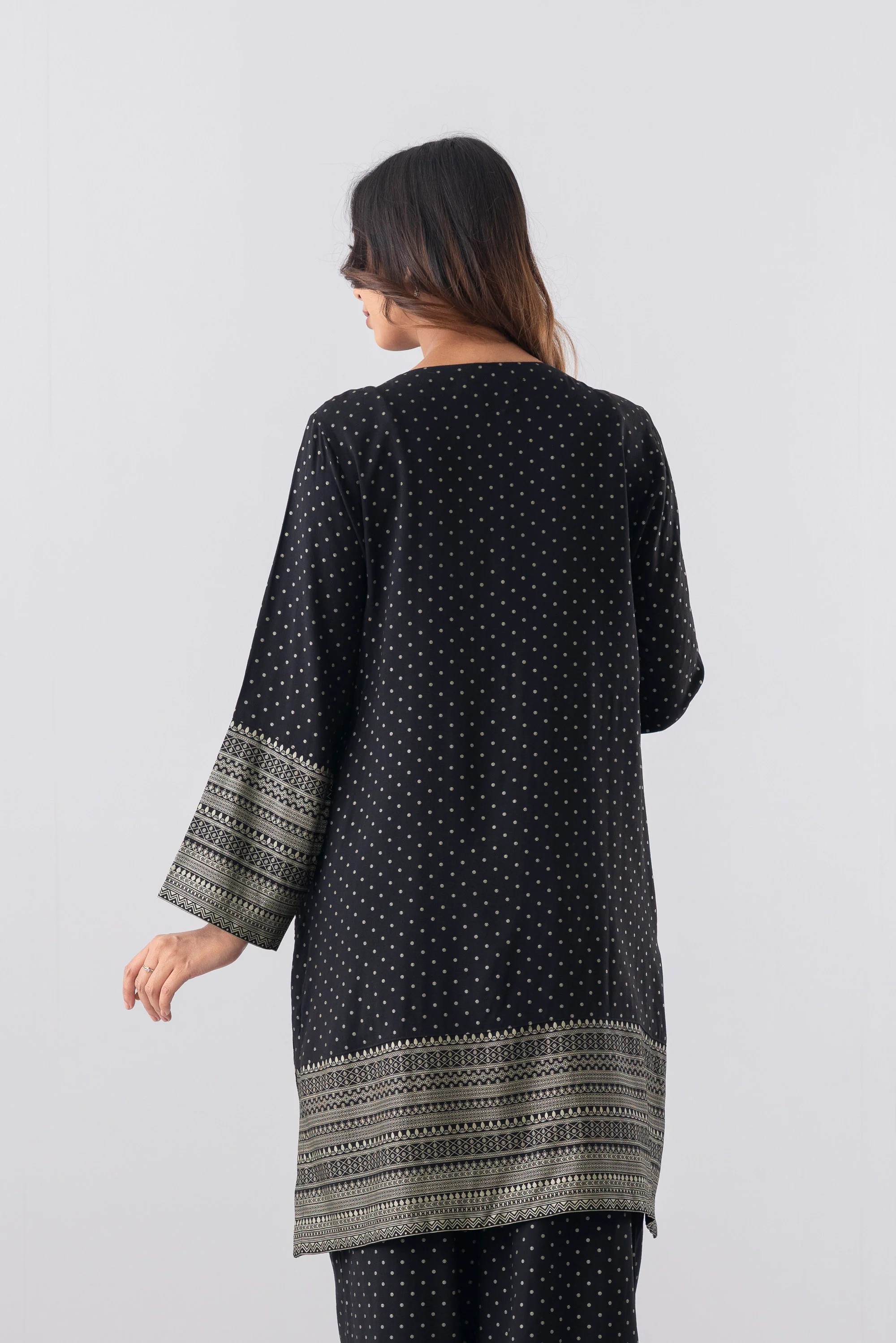Relaxed Fit Printed Two-Piece Ethnic Set - Image 4
