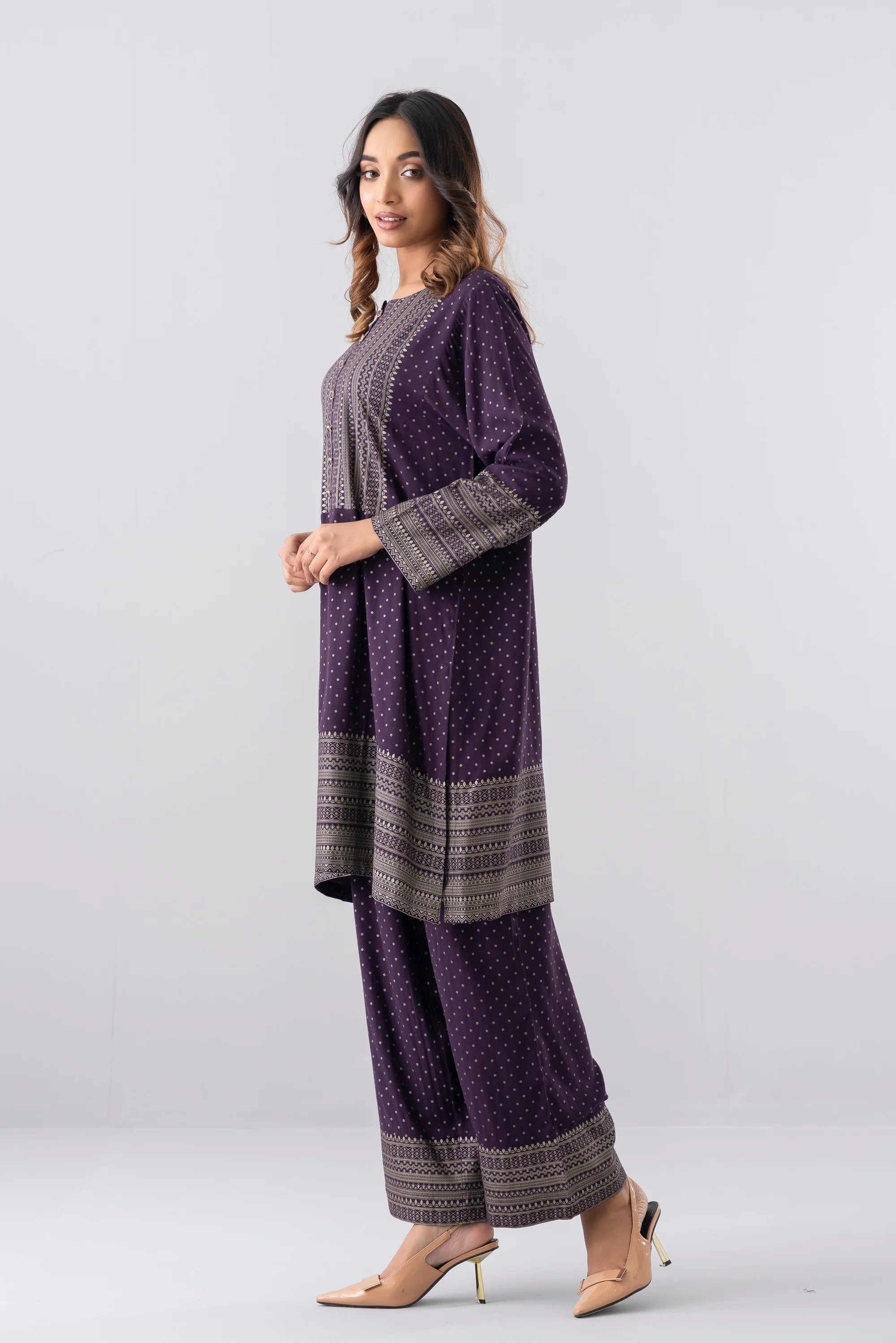 Relaxed Fit Printed Two-Piece Ethnic Set - Image 8
