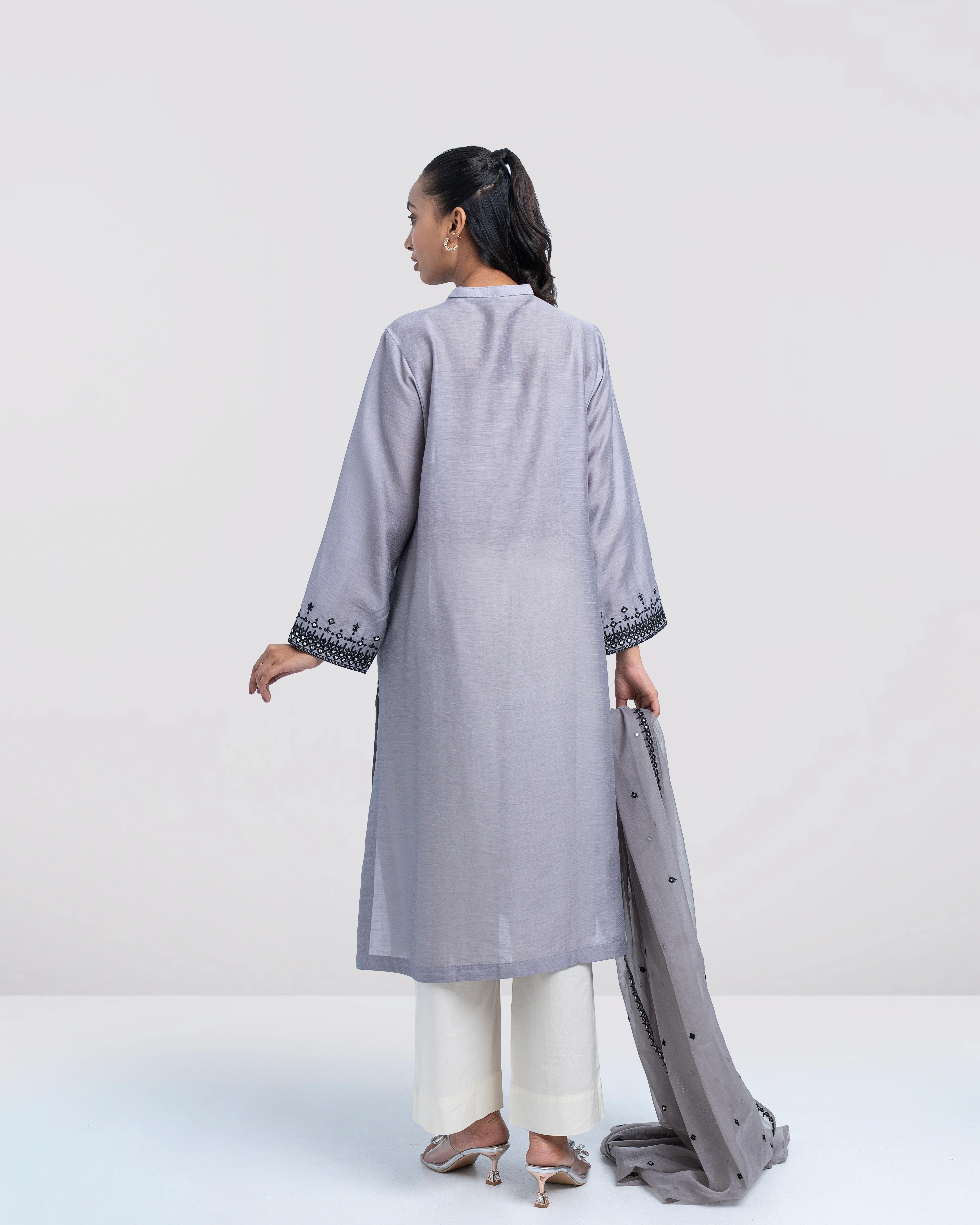 Relaxed Fit Semi-Formal Two-Piece Ethnic Set - Image 12