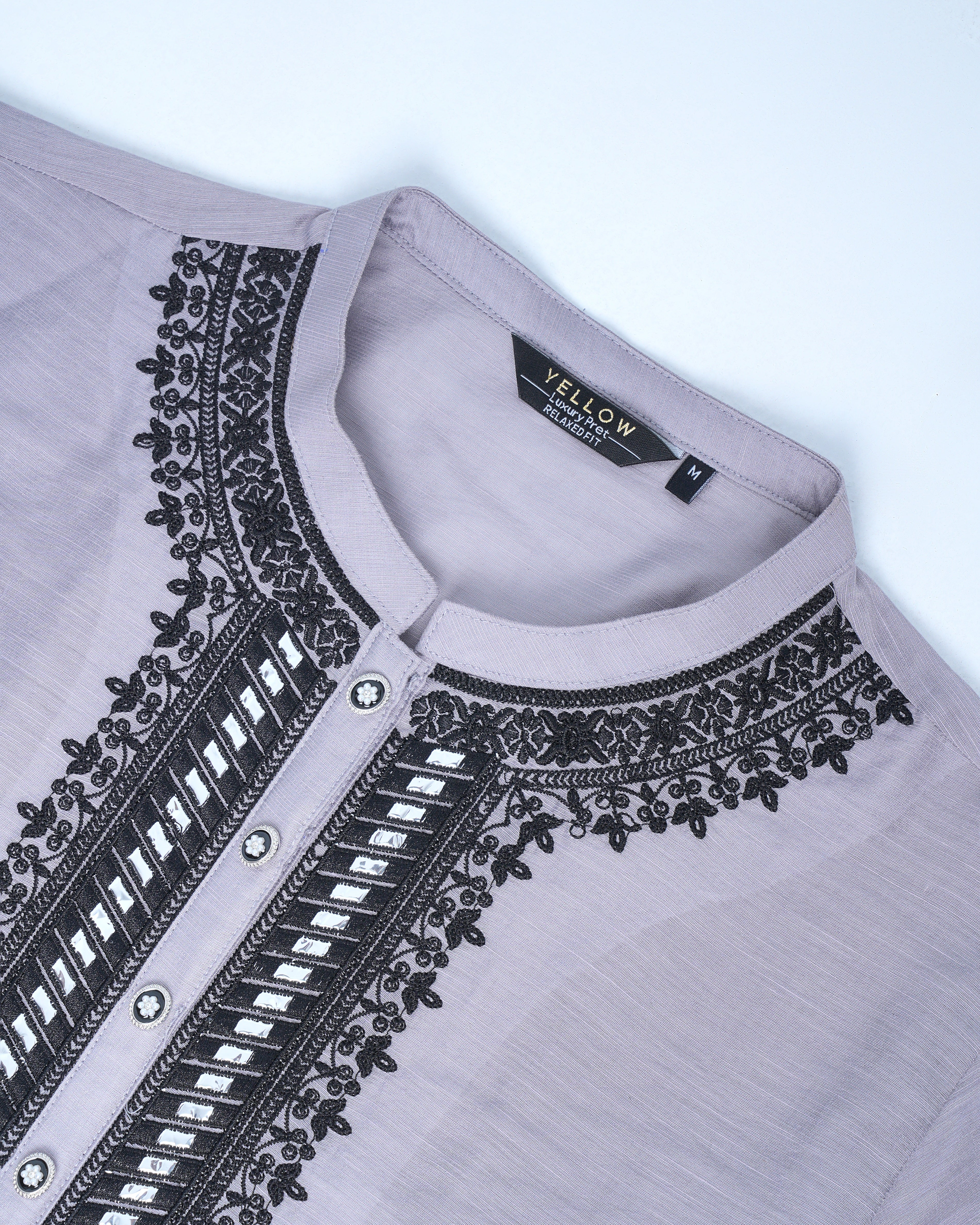 Relaxed Fit Semi-Formal Two-Piece Ethnic Set - Image 14