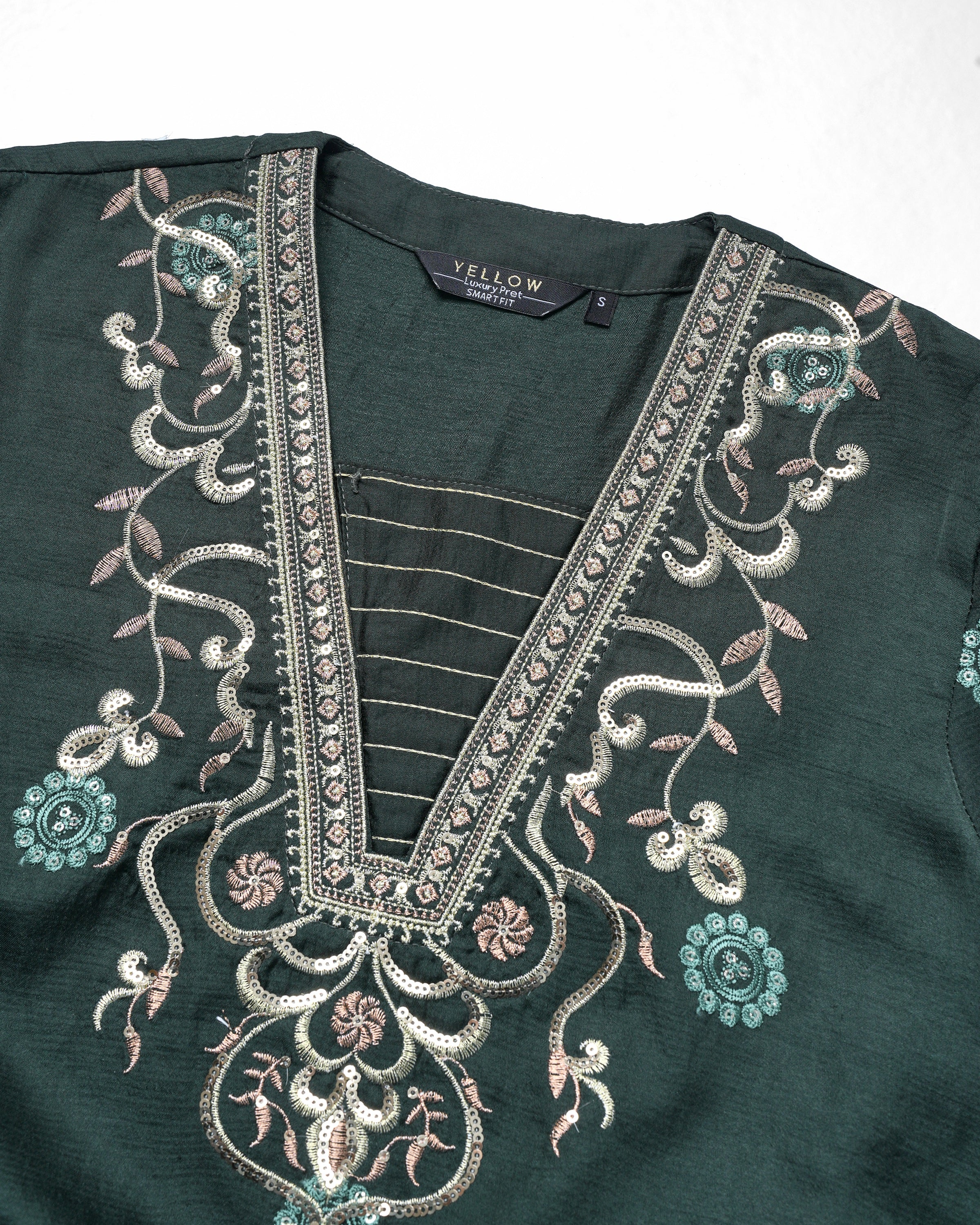 Smart Fit Embroidered Two-Piece Ethnic Set - Image 14