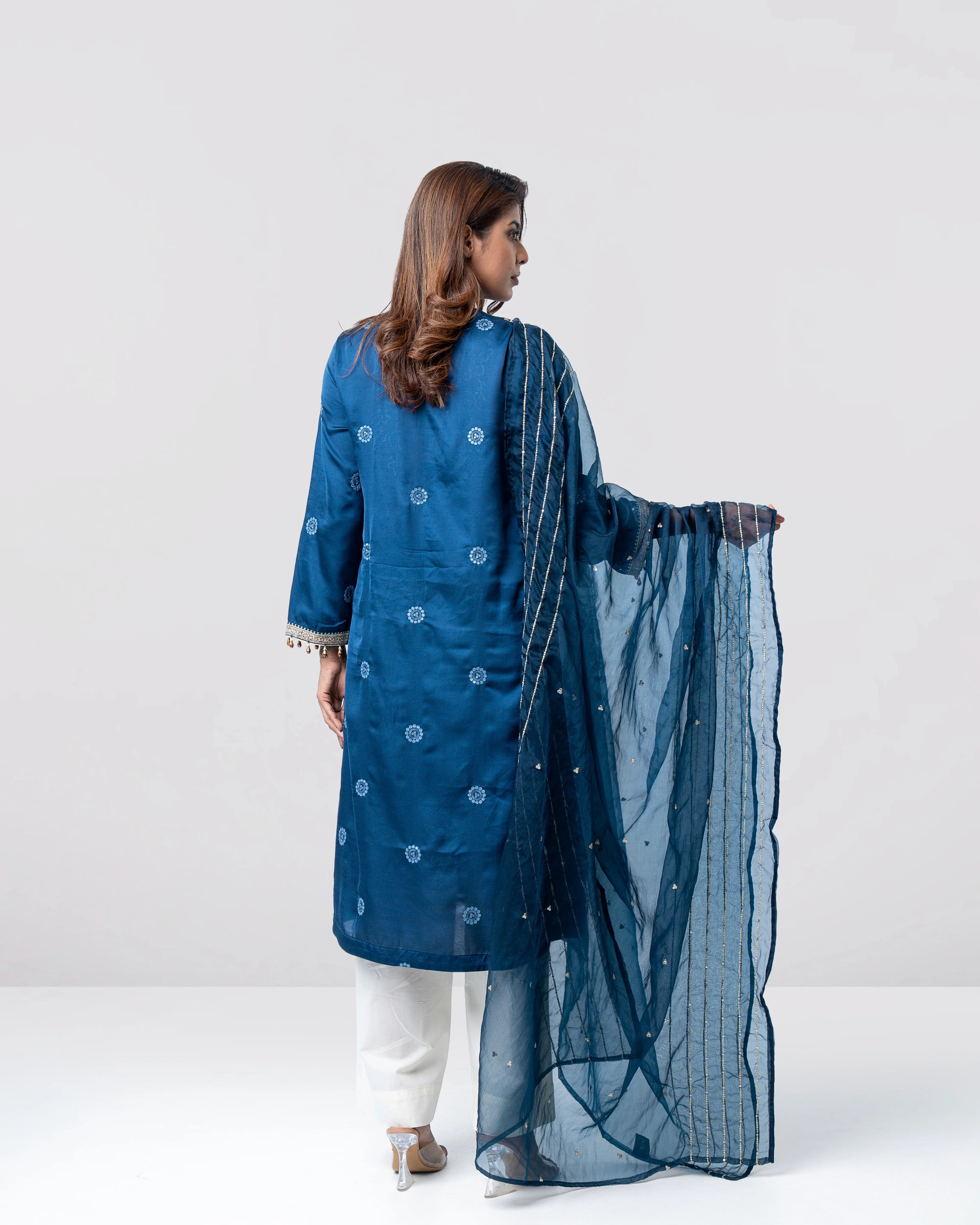 Smart Fit Embroidered Two-Piece Ethnic Set - Image 6