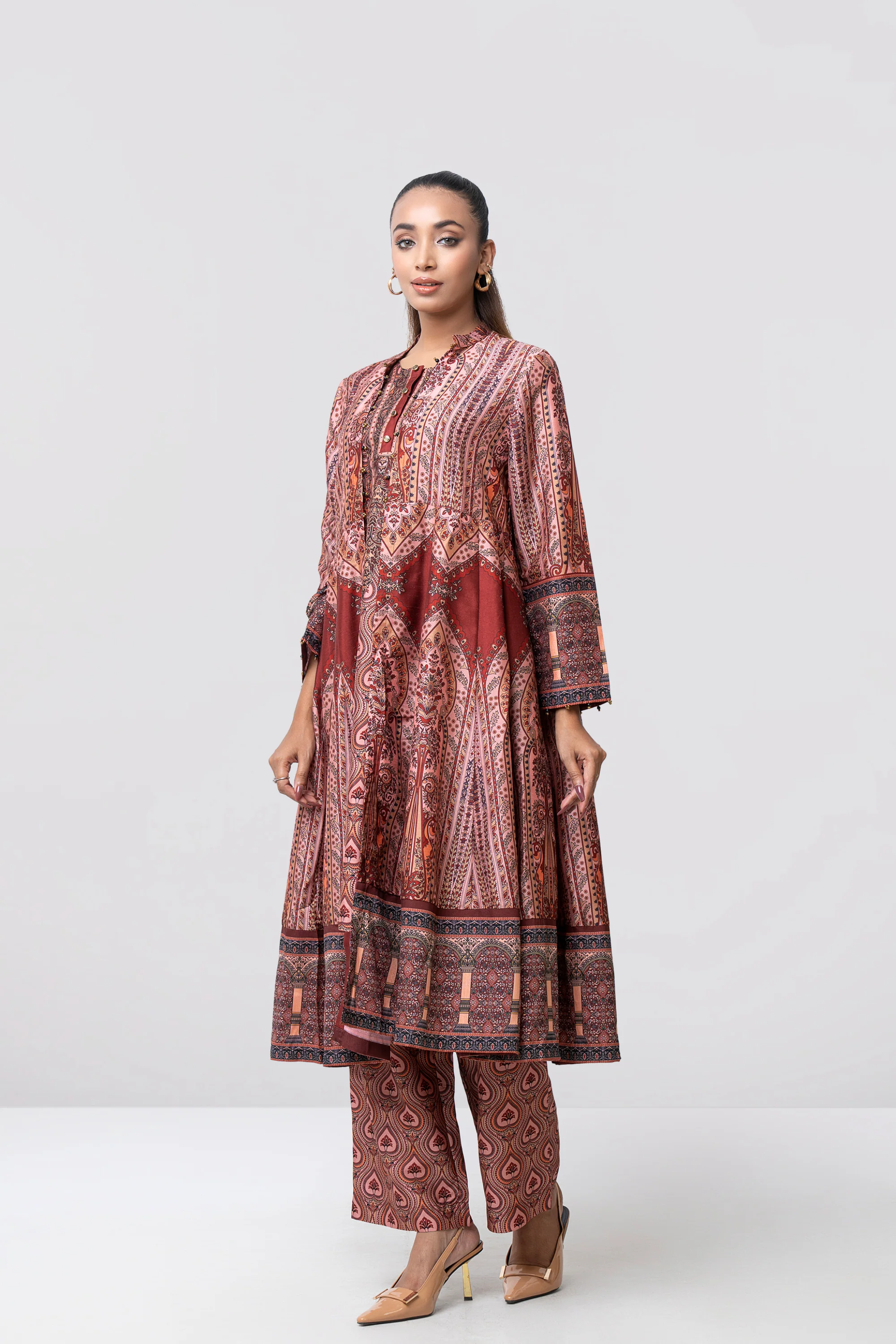 Smart Fit Sublimation Printed Three-Piece Formal Ethnic Set - Image 3