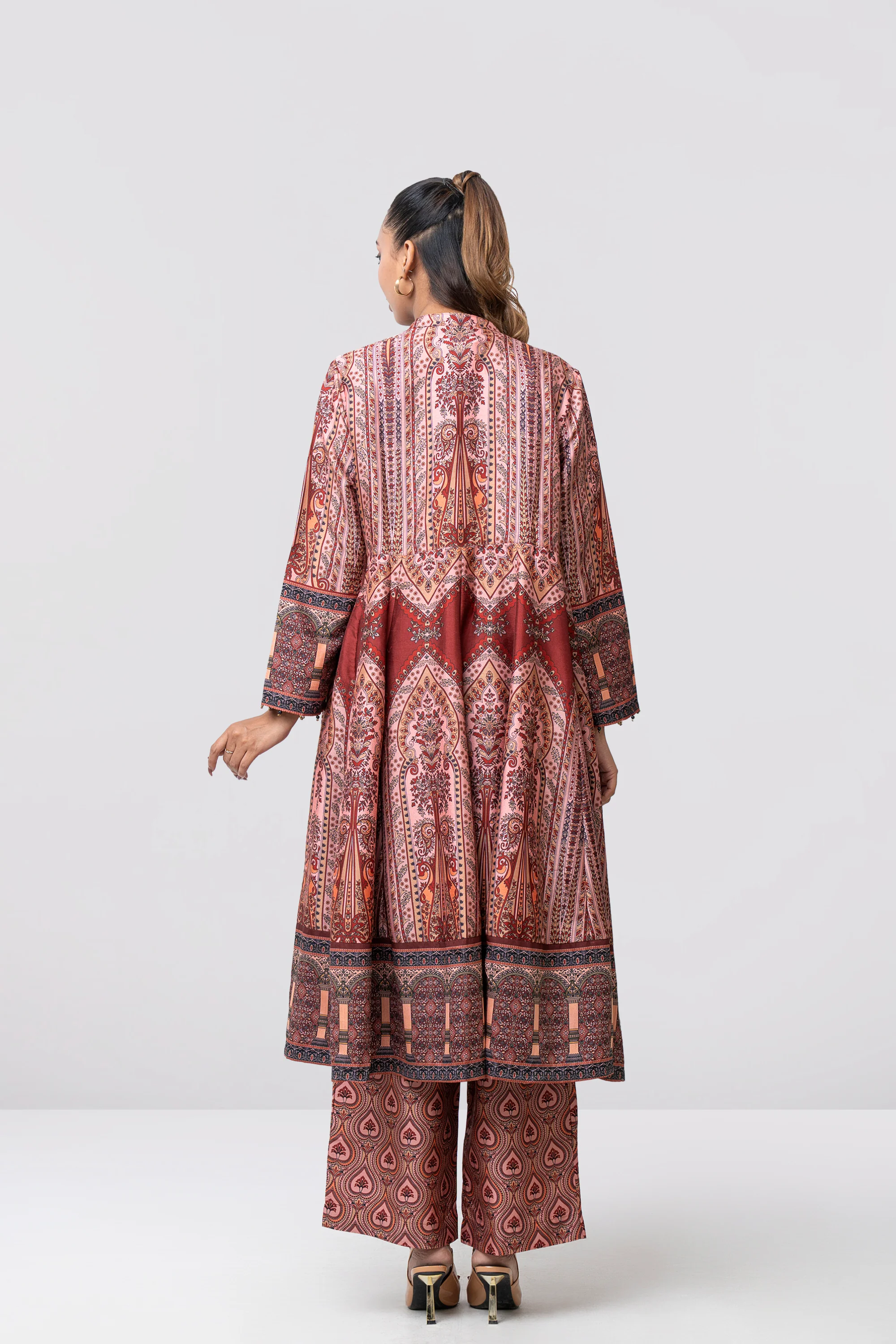 Smart Fit Sublimation Printed Three-Piece Formal Ethnic Set - Image 4