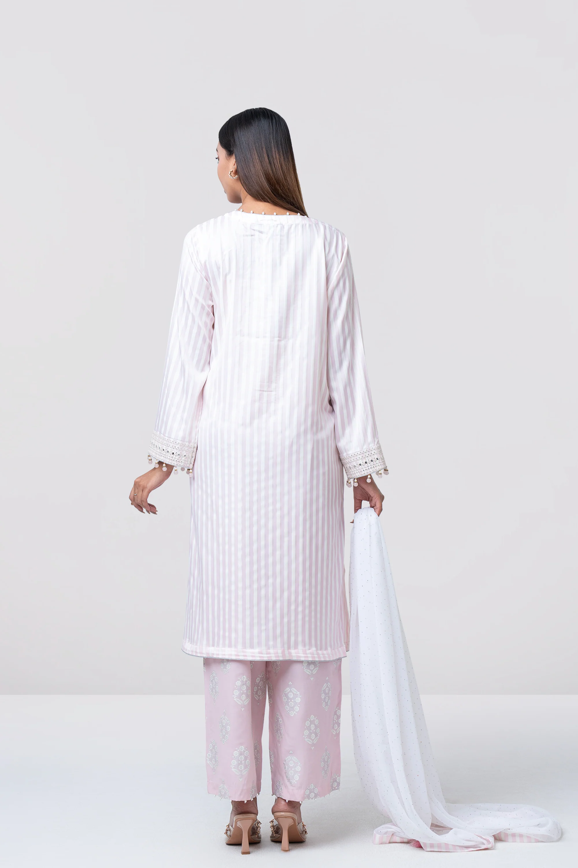 Smart Fit Dollar-Embroidered Three-Piece Ethnic Set - Image 6