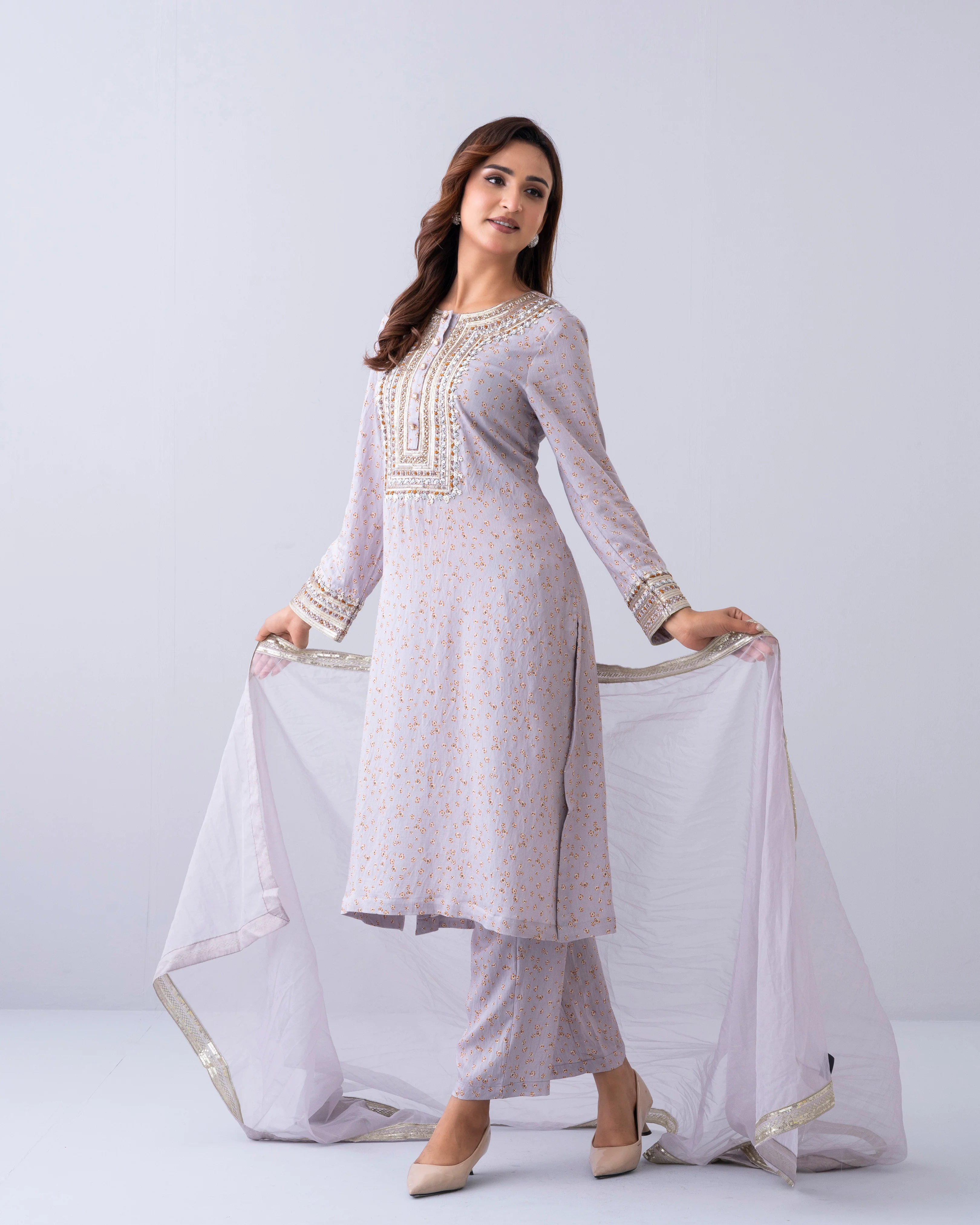 Women's Three-Piece Ethnic Set - Image 3