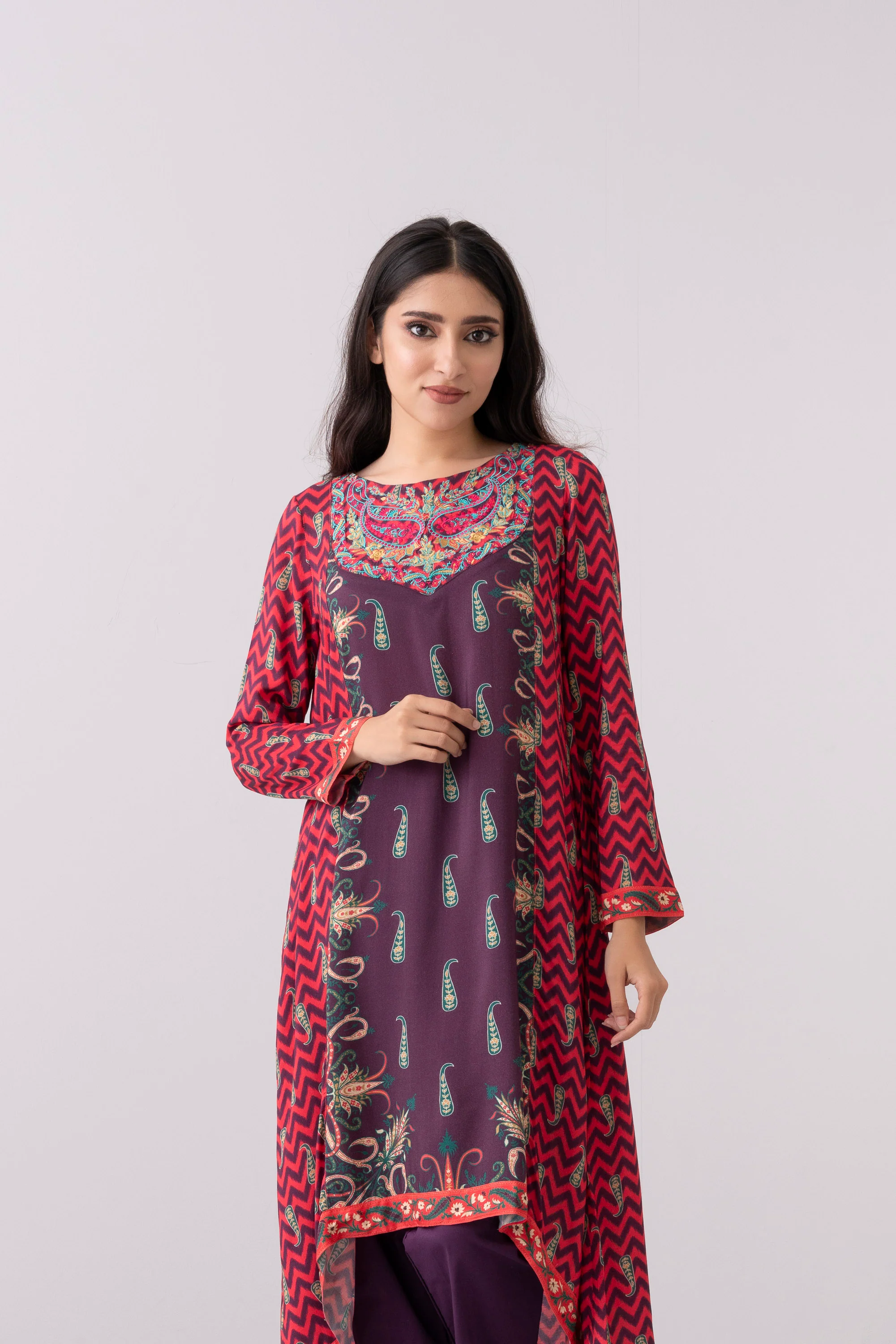 Smart Fit Embroidered Viscose Ethnic Kurta - Image 2