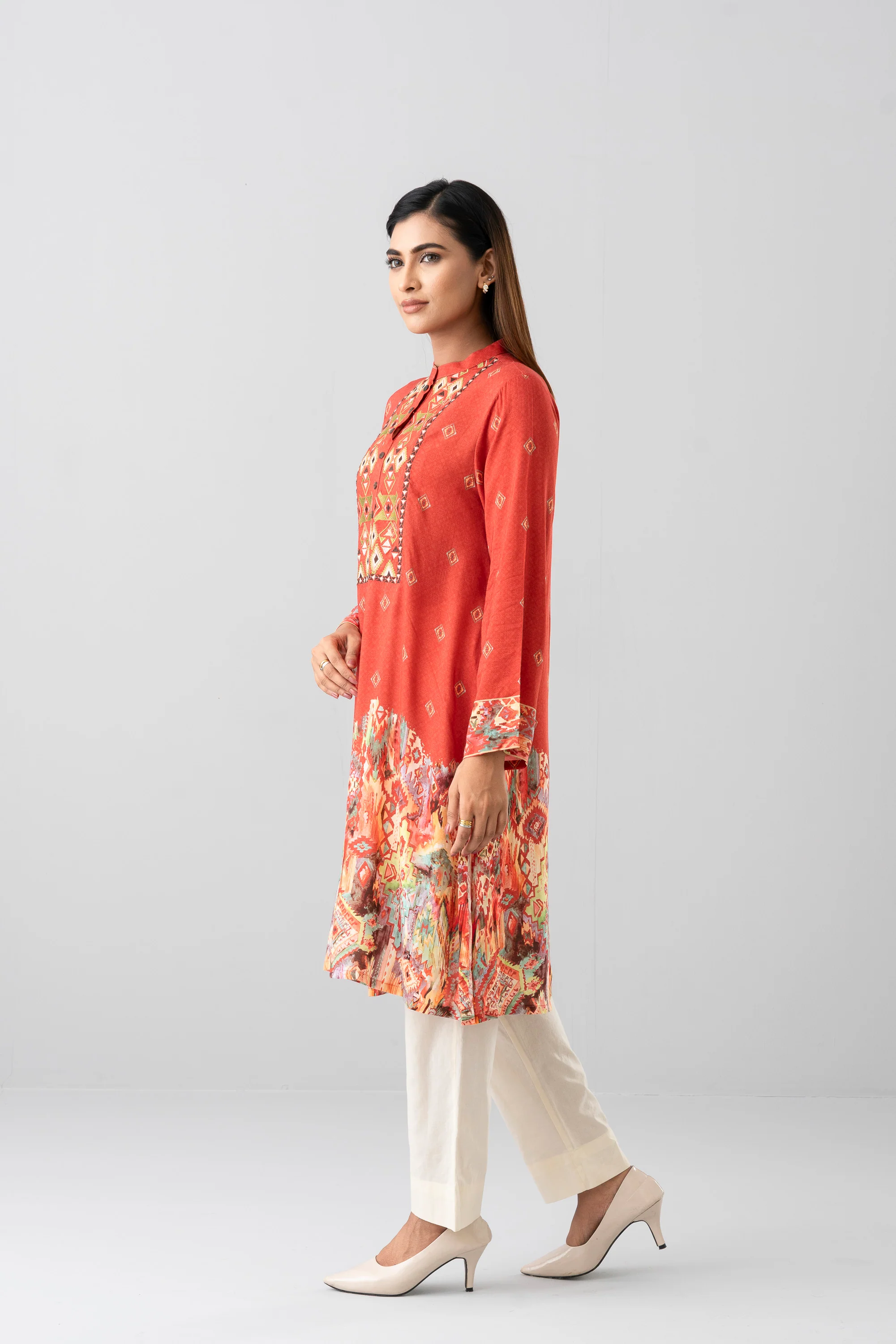Smart Fit Embroidered Ethnic Kurta - Image 3