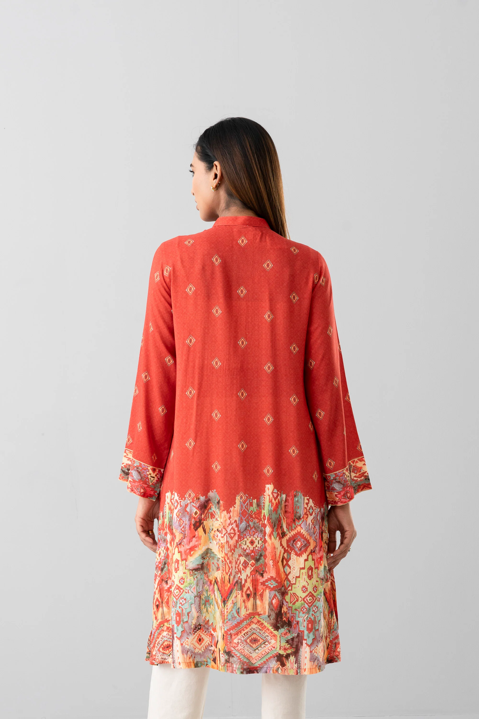 Smart Fit Embroidered Ethnic Kurta - Image 4