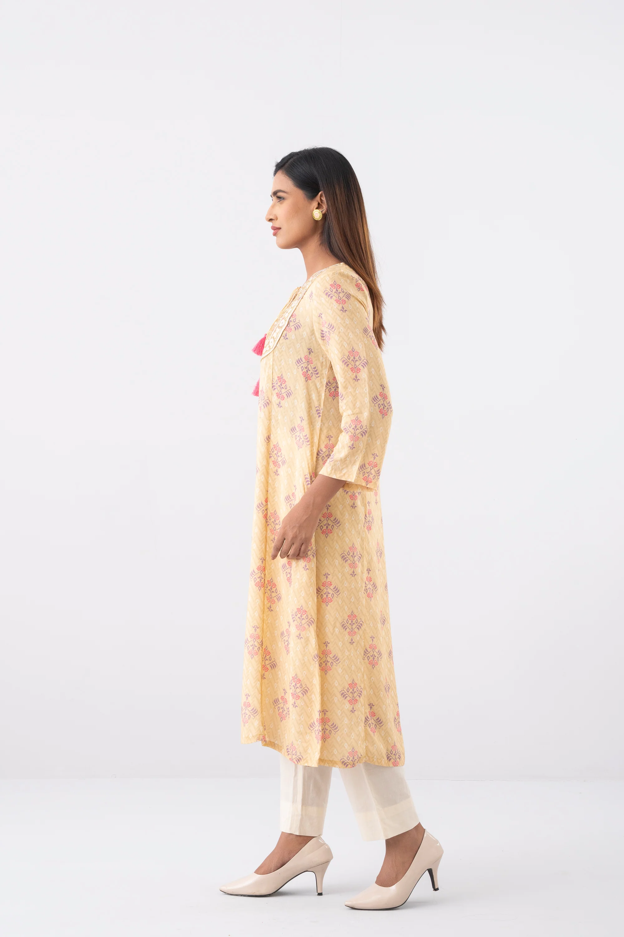 Smart Fit Embroidered Viscose Ethnic Kurta - Image 3