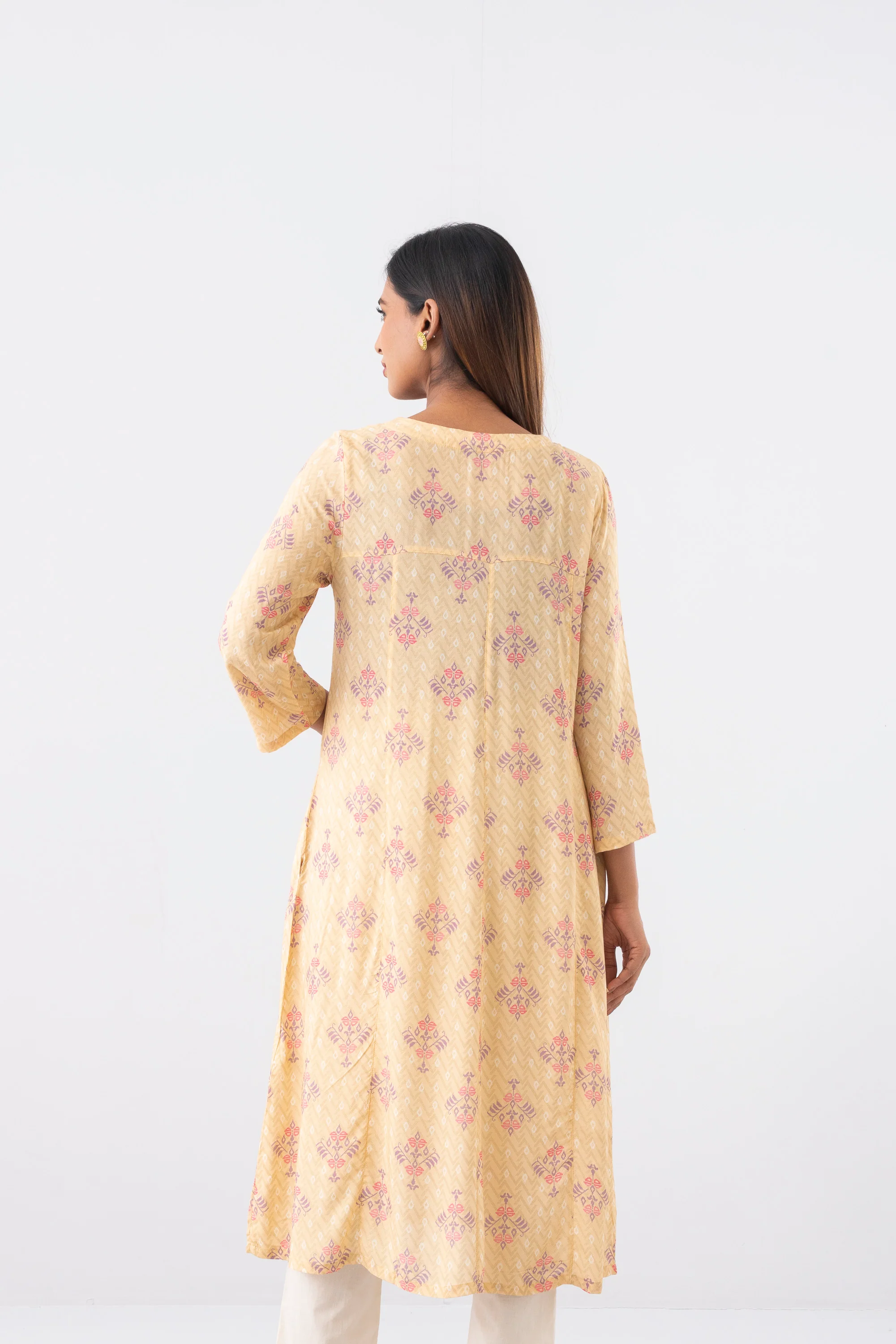 Smart Fit Embroidered Viscose Ethnic Kurta - Image 4