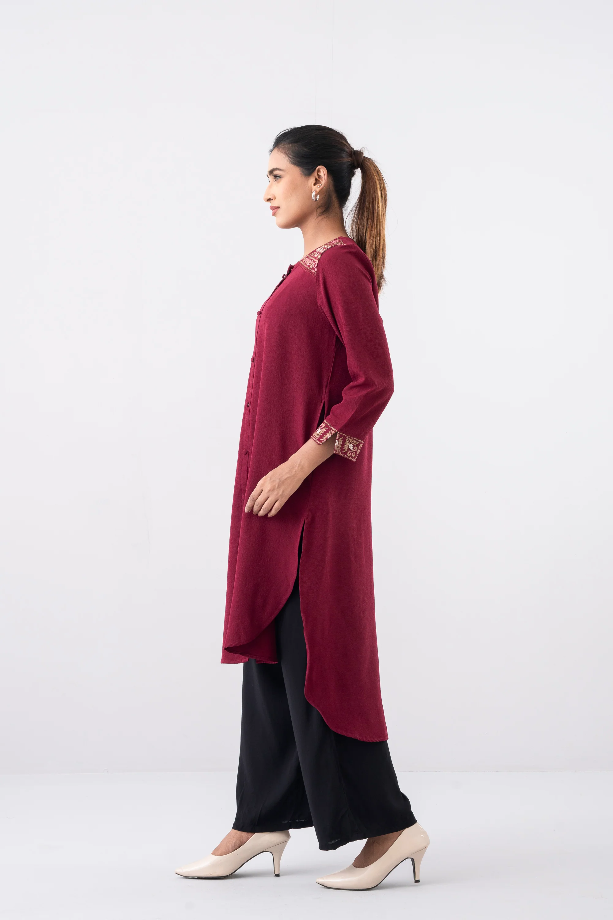 Smart Fit Georgette Ethnic Kurta - Image 3