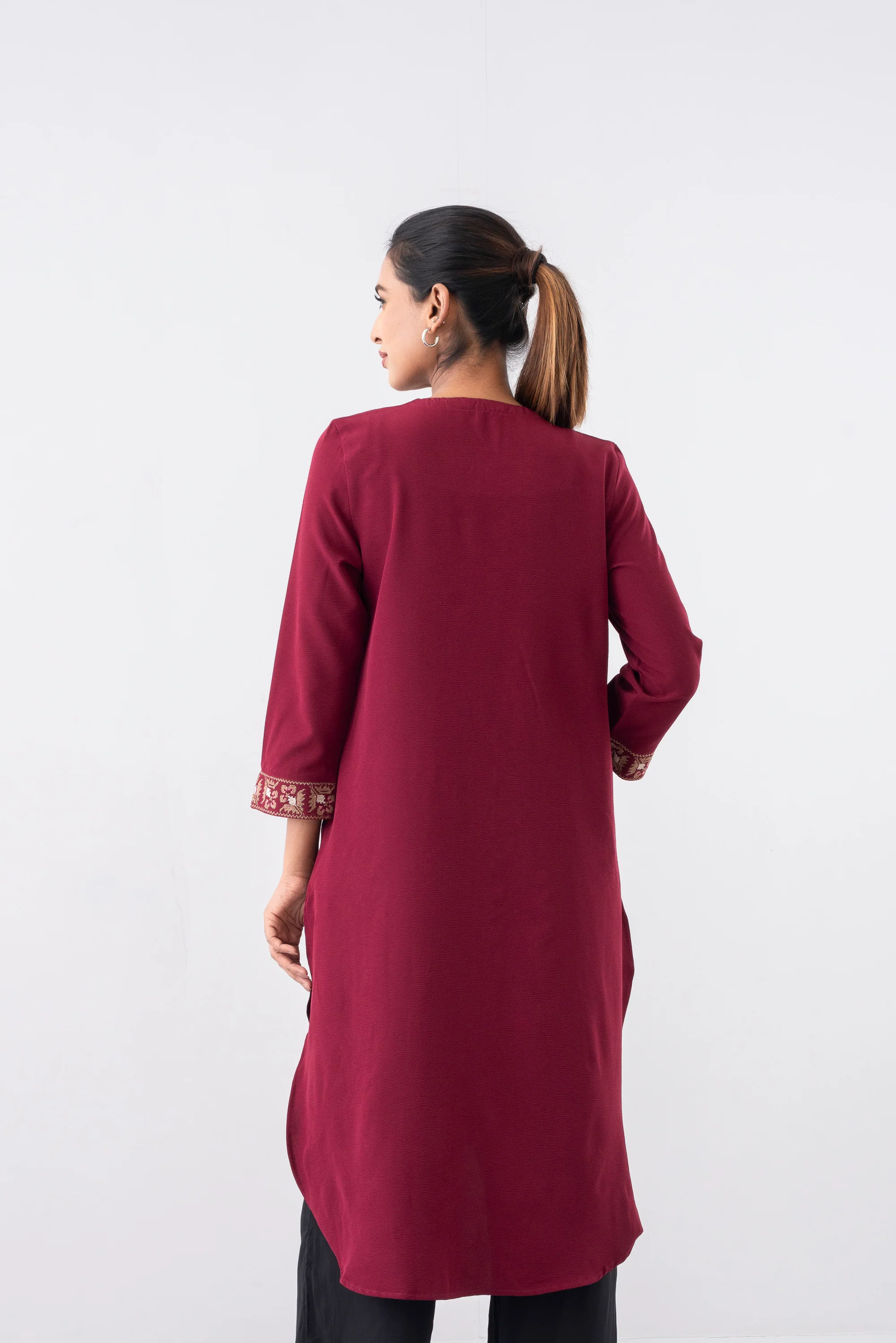 Smart Fit Georgette Ethnic Kurta - Image 4