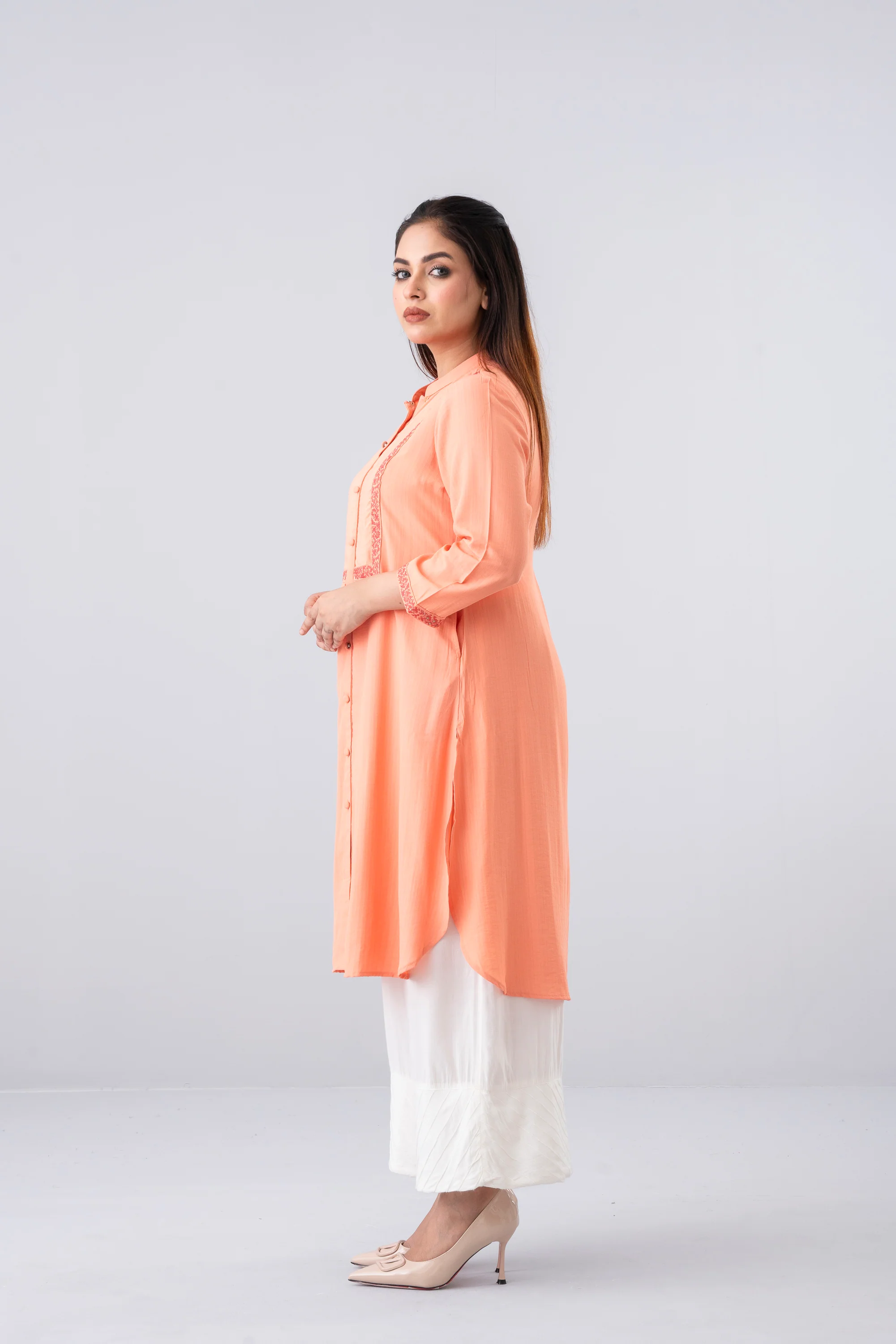 Smart Fit Embroidered Ethnic Kurta - Image 10