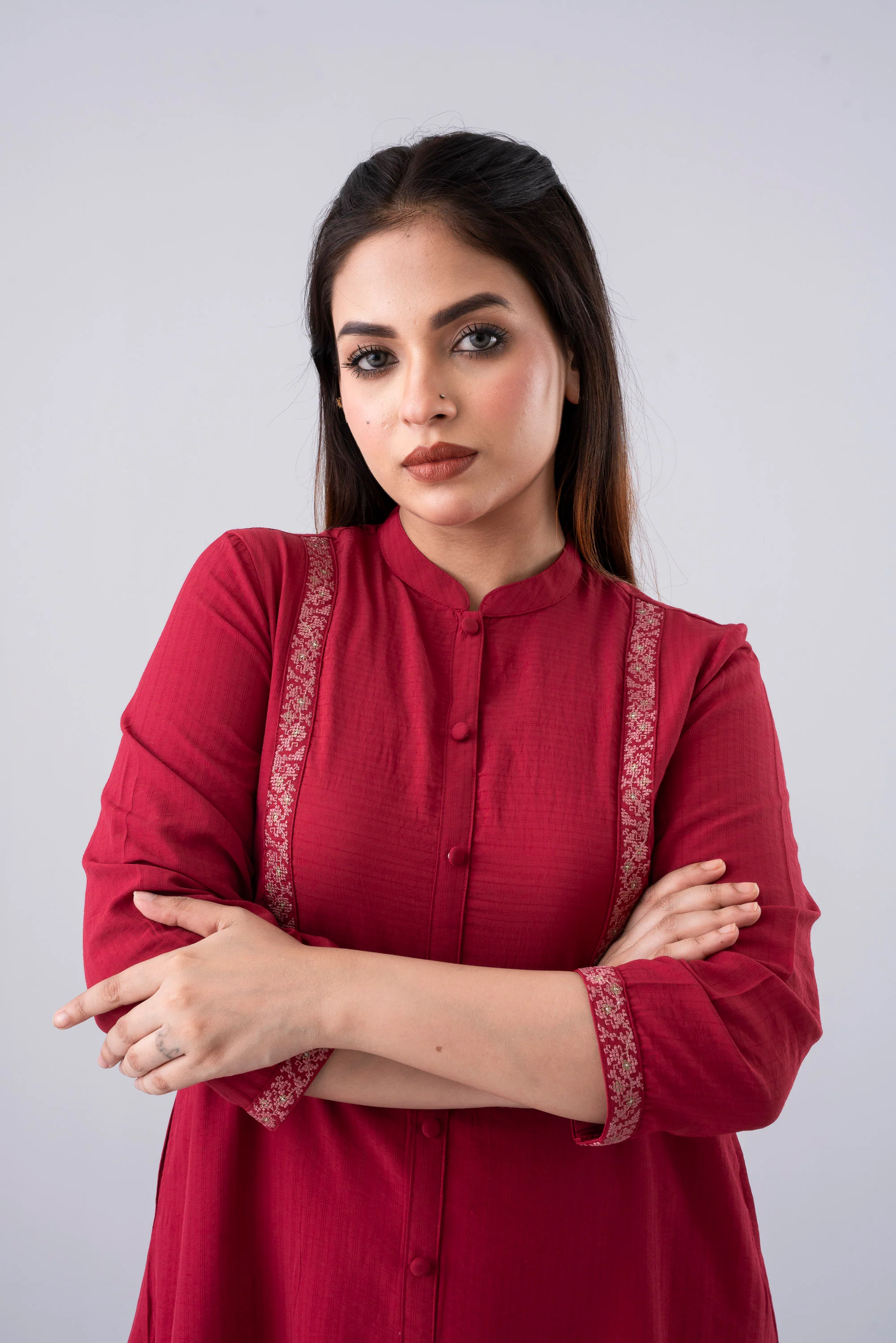 Smart Fit Embroidered Ethnic Kurta - Image 5
