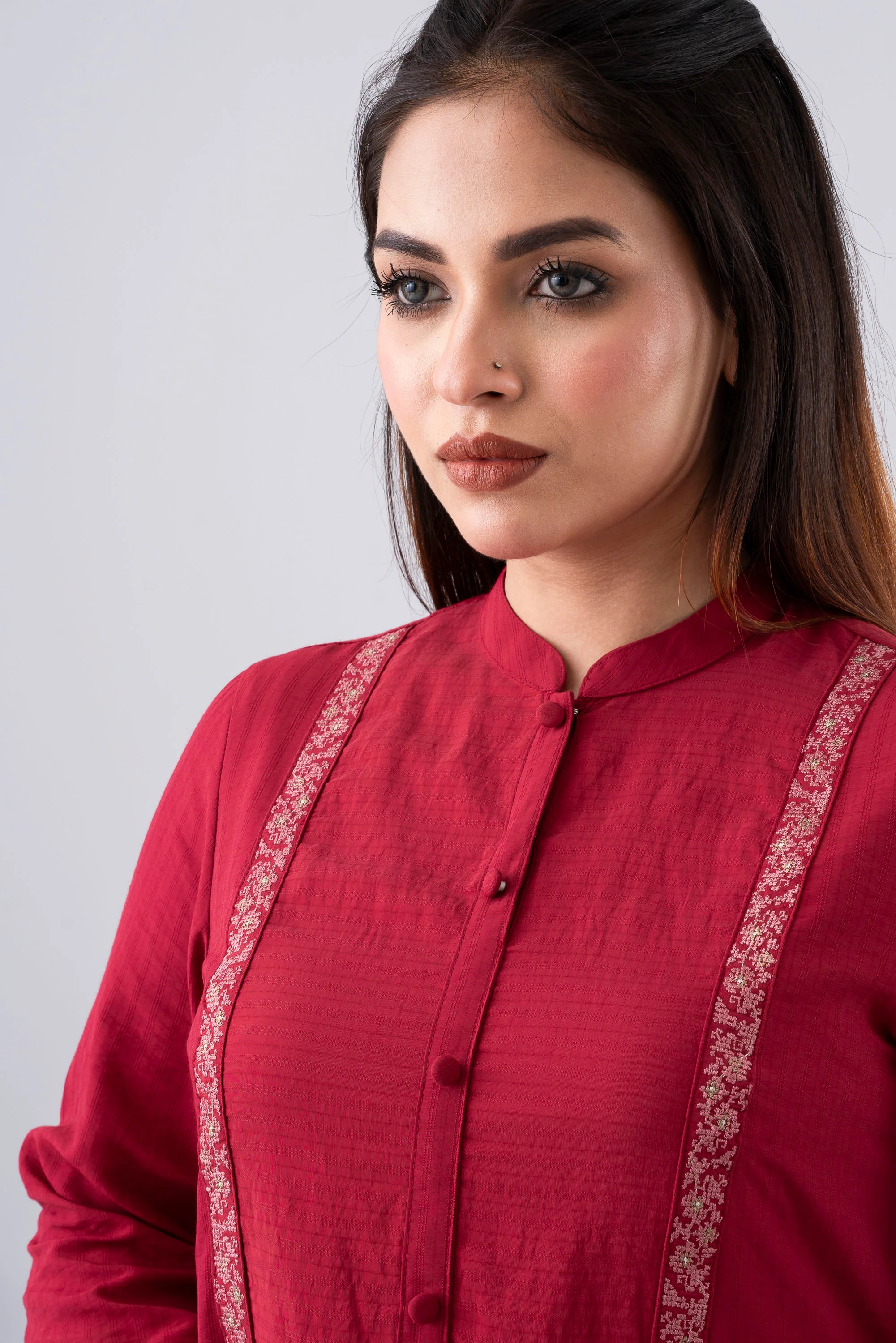 Smart Fit Embroidered Ethnic Kurta - Image 6