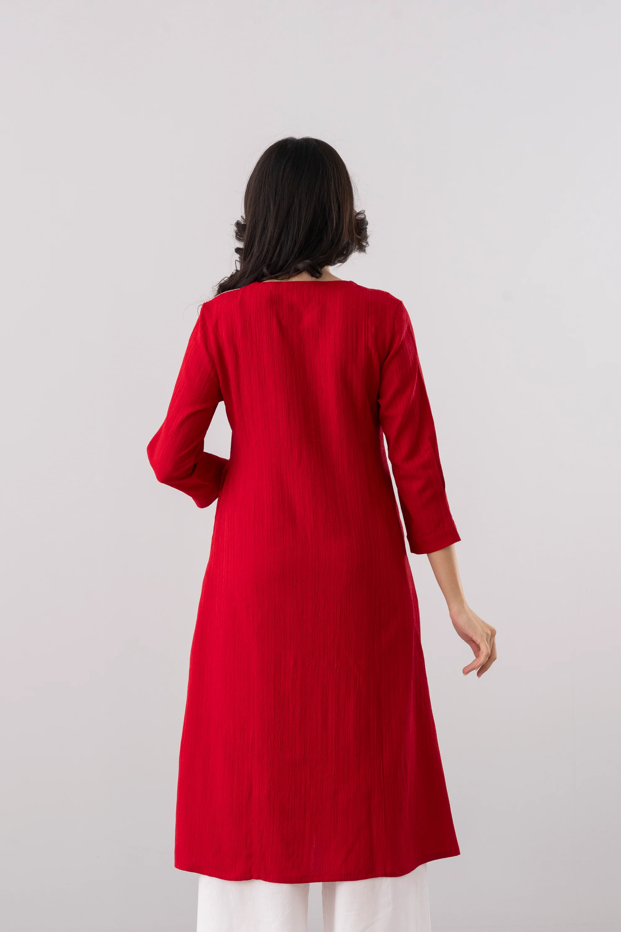 Smart Fit Embroidered Ethnic Kurta - Image 4
