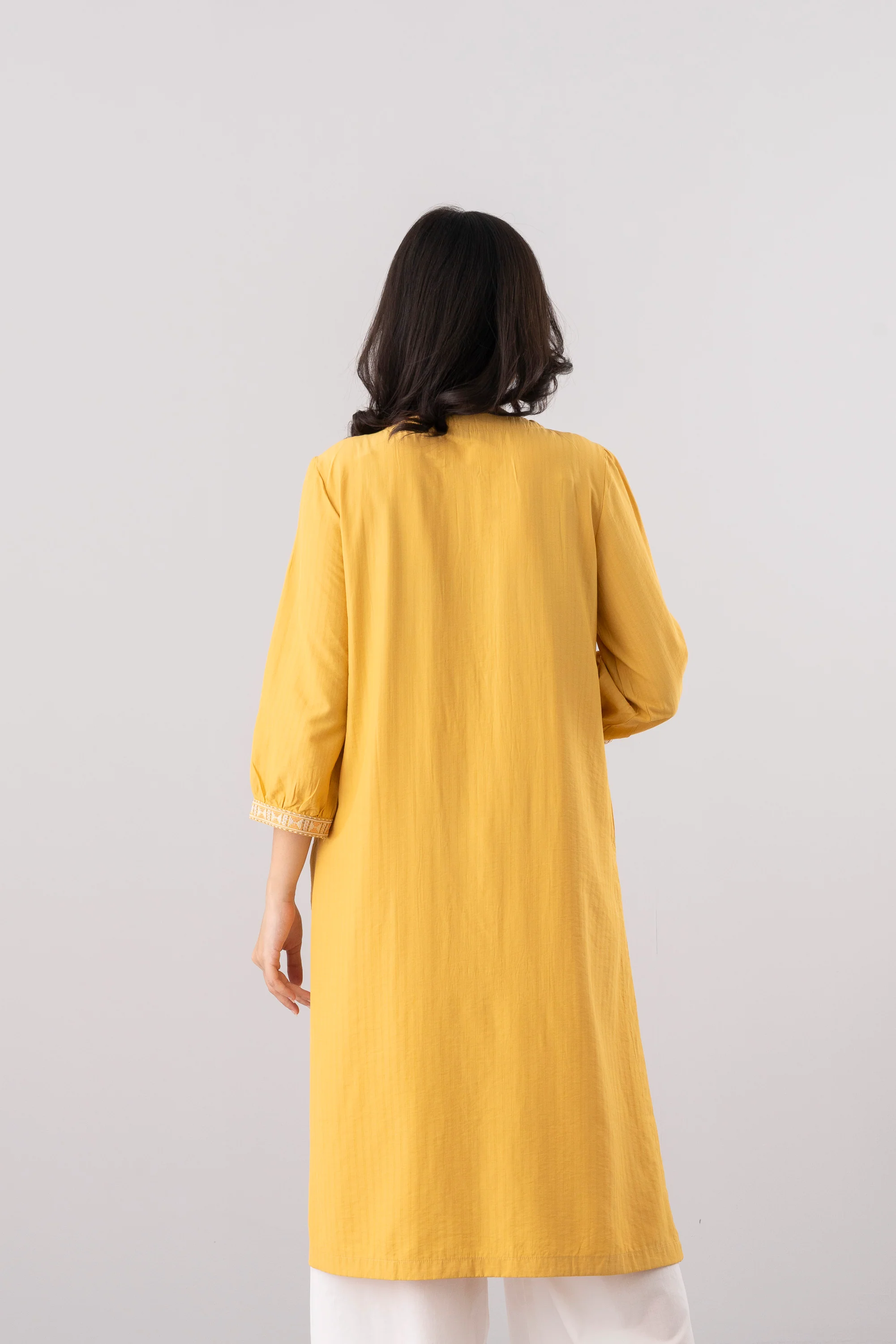Smart Fit Embroidered Ethnic Kurta - Image 4