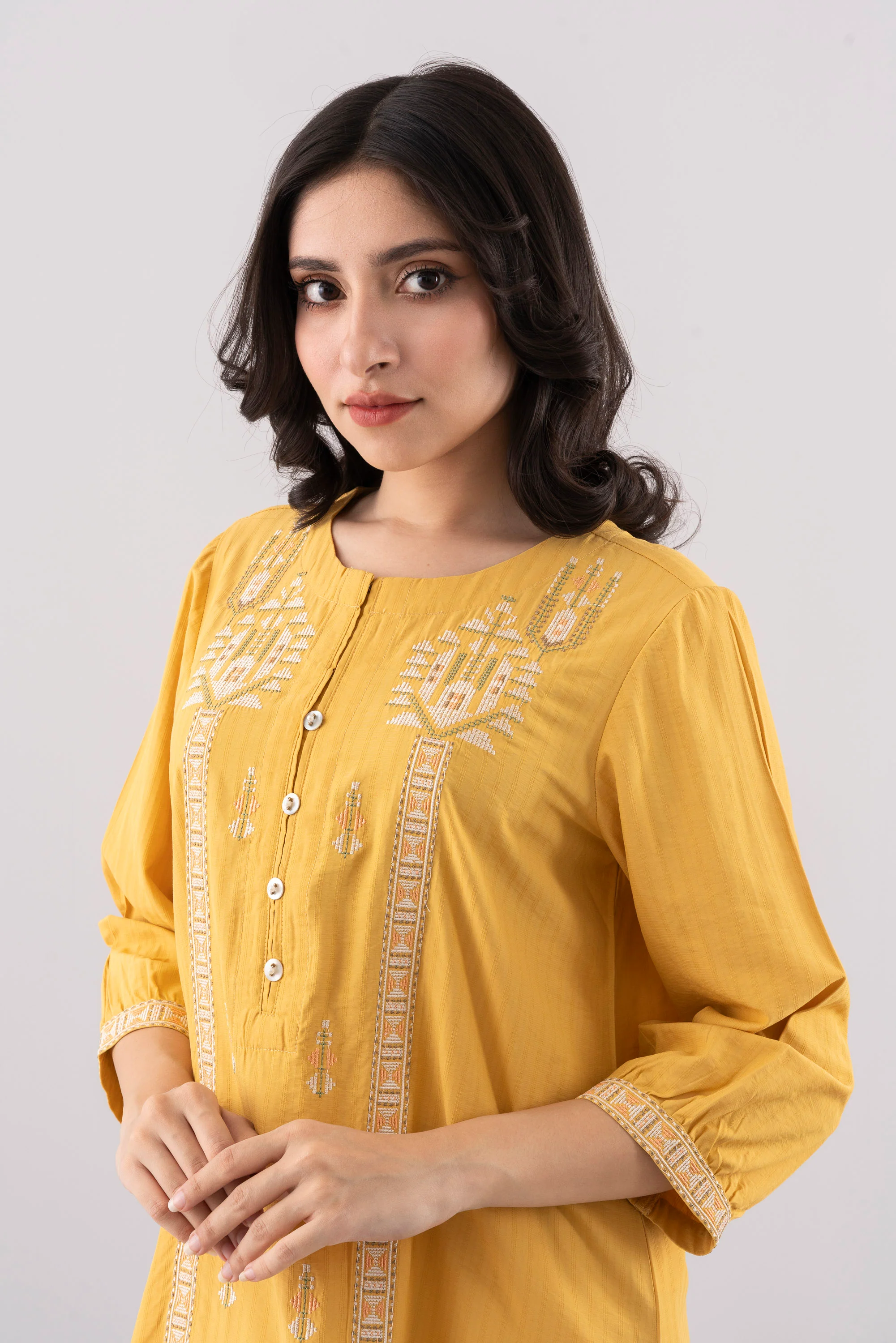 Smart Fit Embroidered Ethnic Kurta - Image 5
