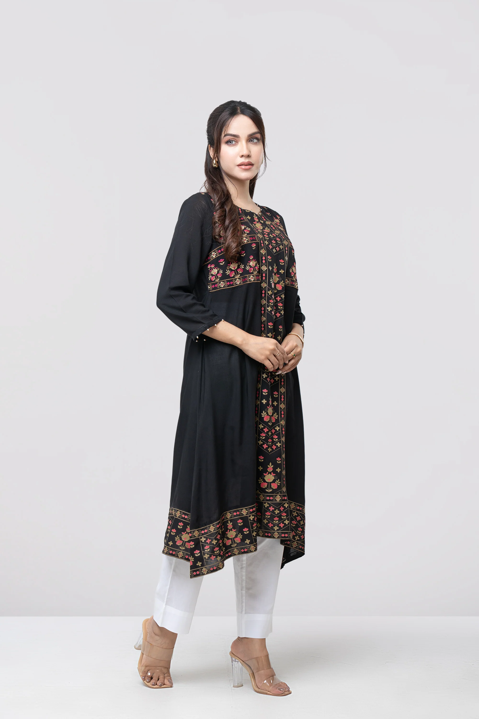 Smart Fit Embroidered Viscose Ethnic Kurta - Image 12