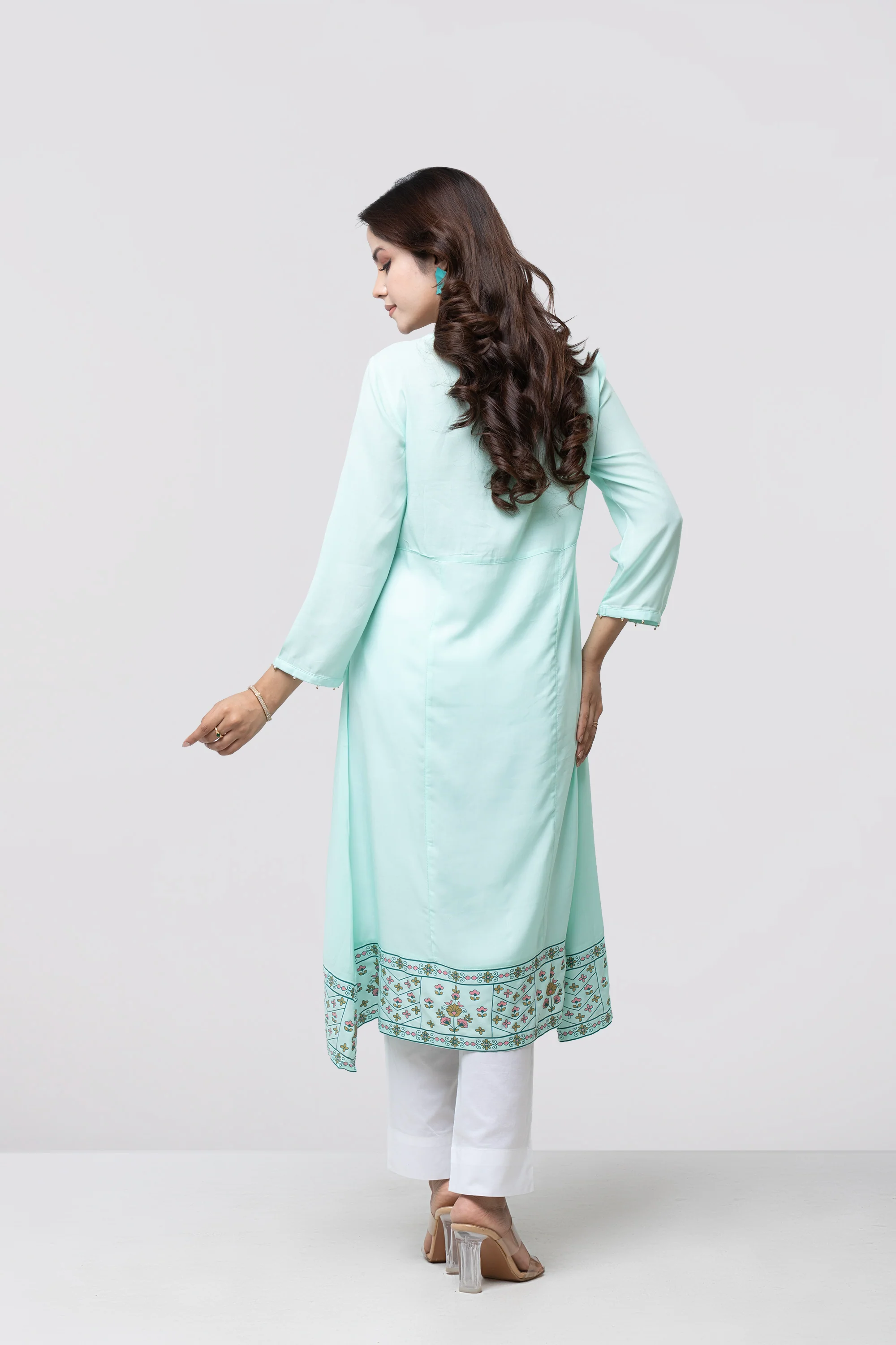 Smart Fit Embroidered Viscose Ethnic Kurta - Image 8