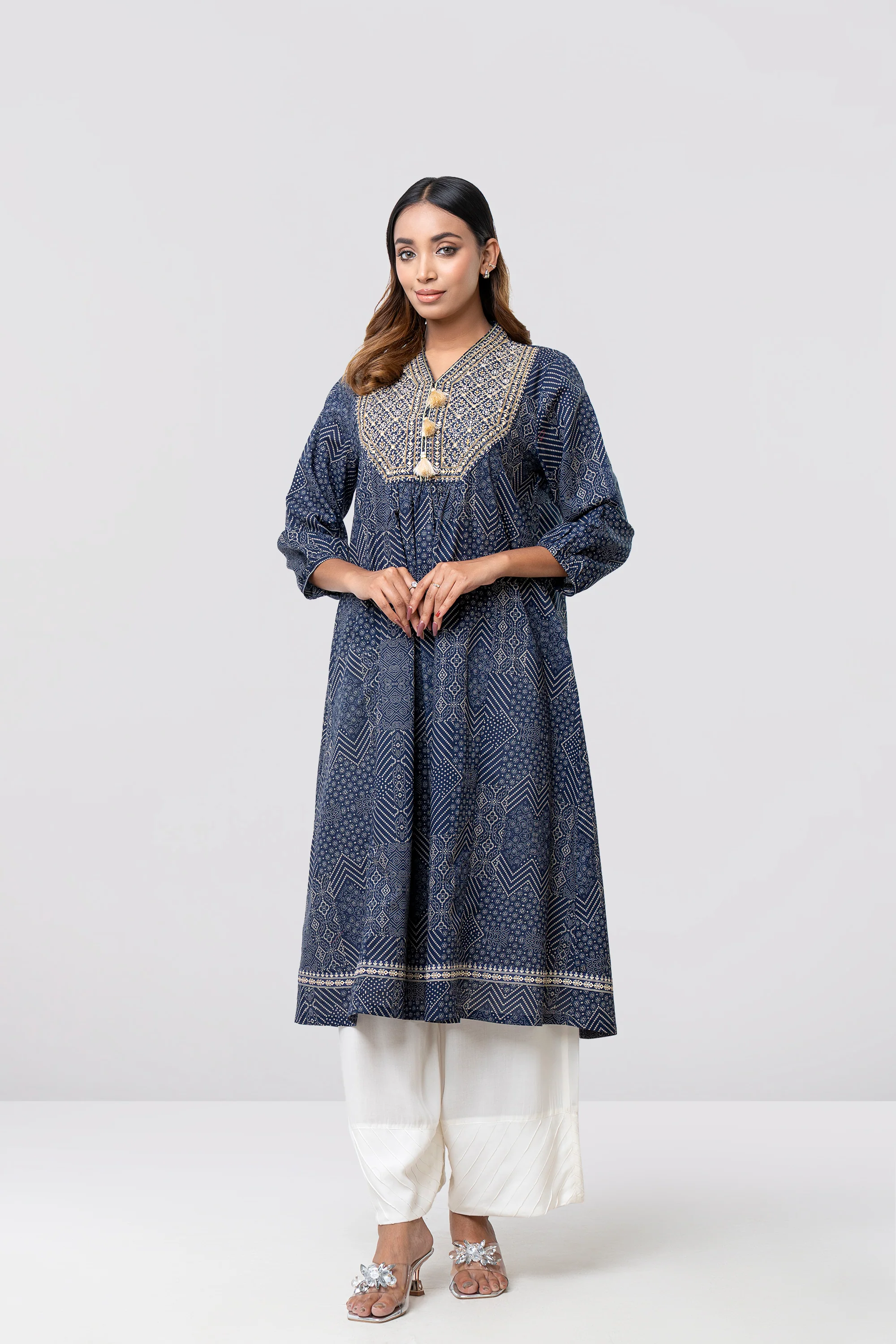 Smart Fit Embroidered Ethnic Kurta - Image 5