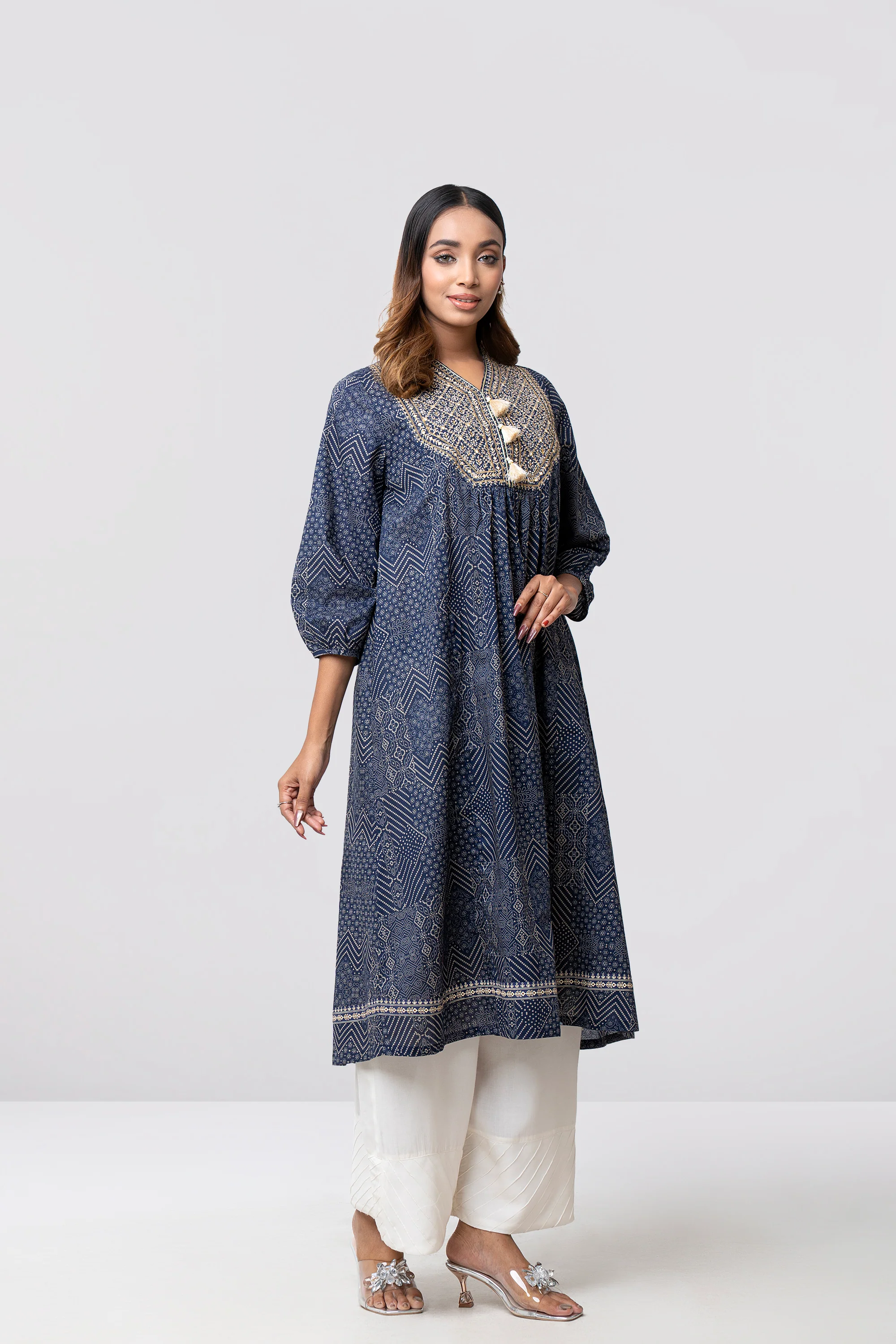 Smart Fit Embroidered Ethnic Kurta - Image 6