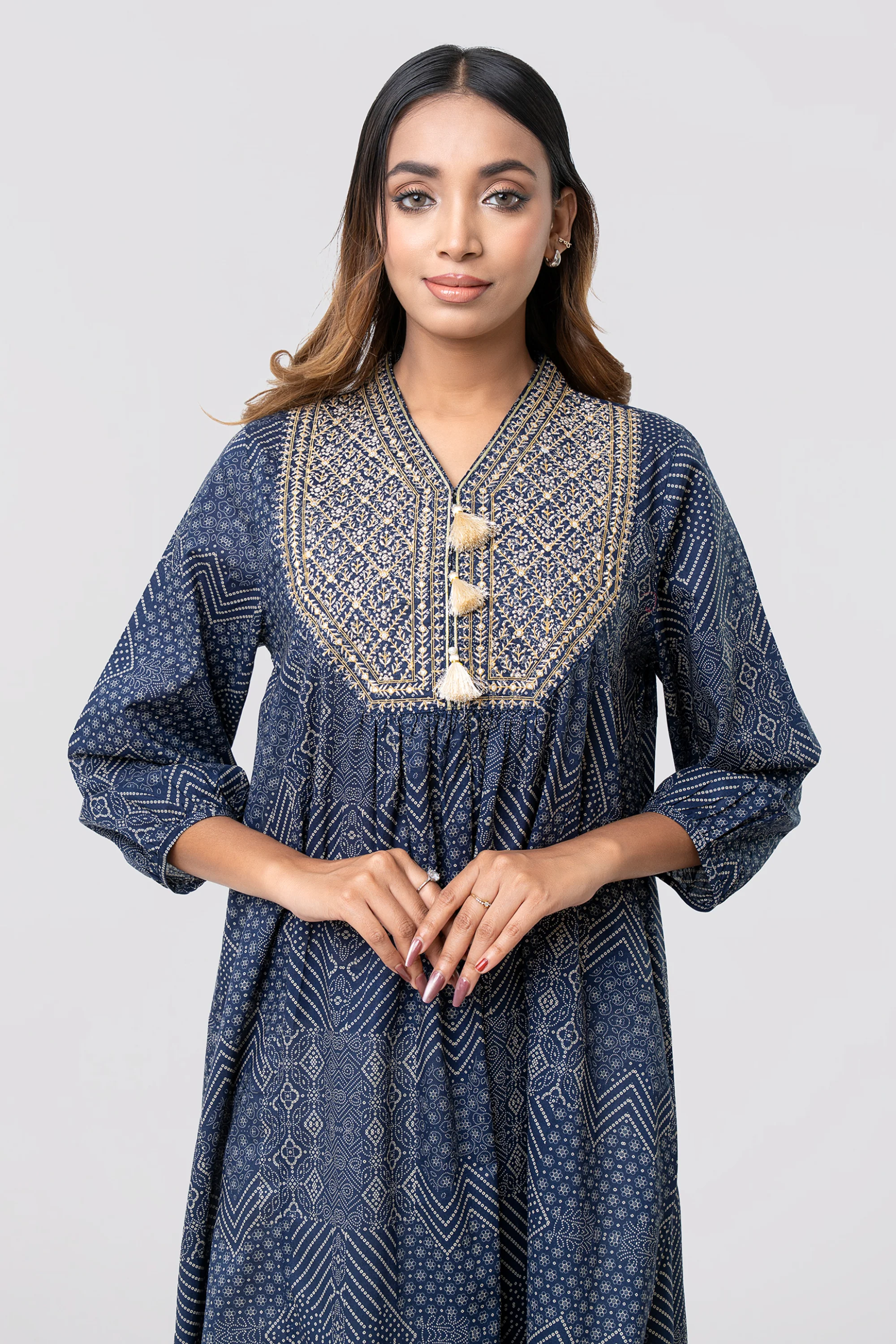 Smart Fit Embroidered Ethnic Kurta - Image 8
