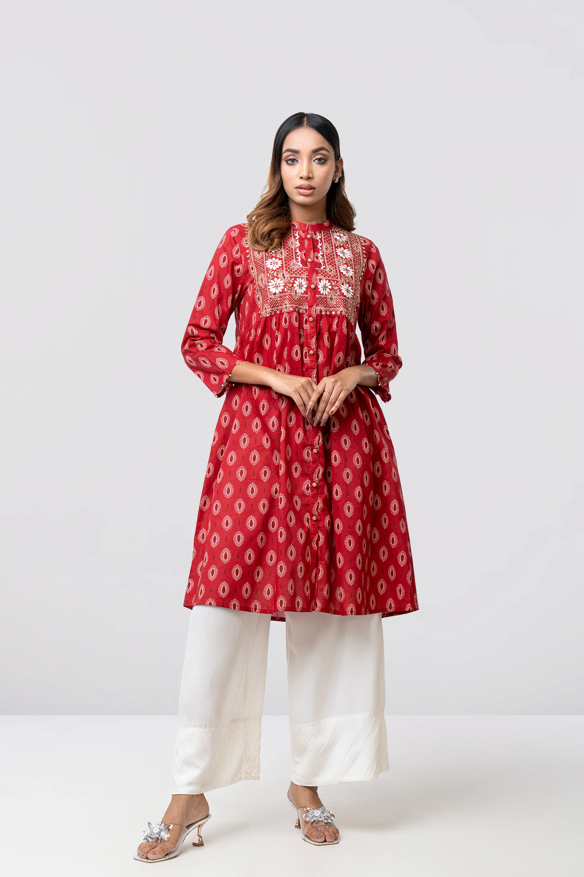 Smart Fit Embroidered Ethnic Kurta - Image 12