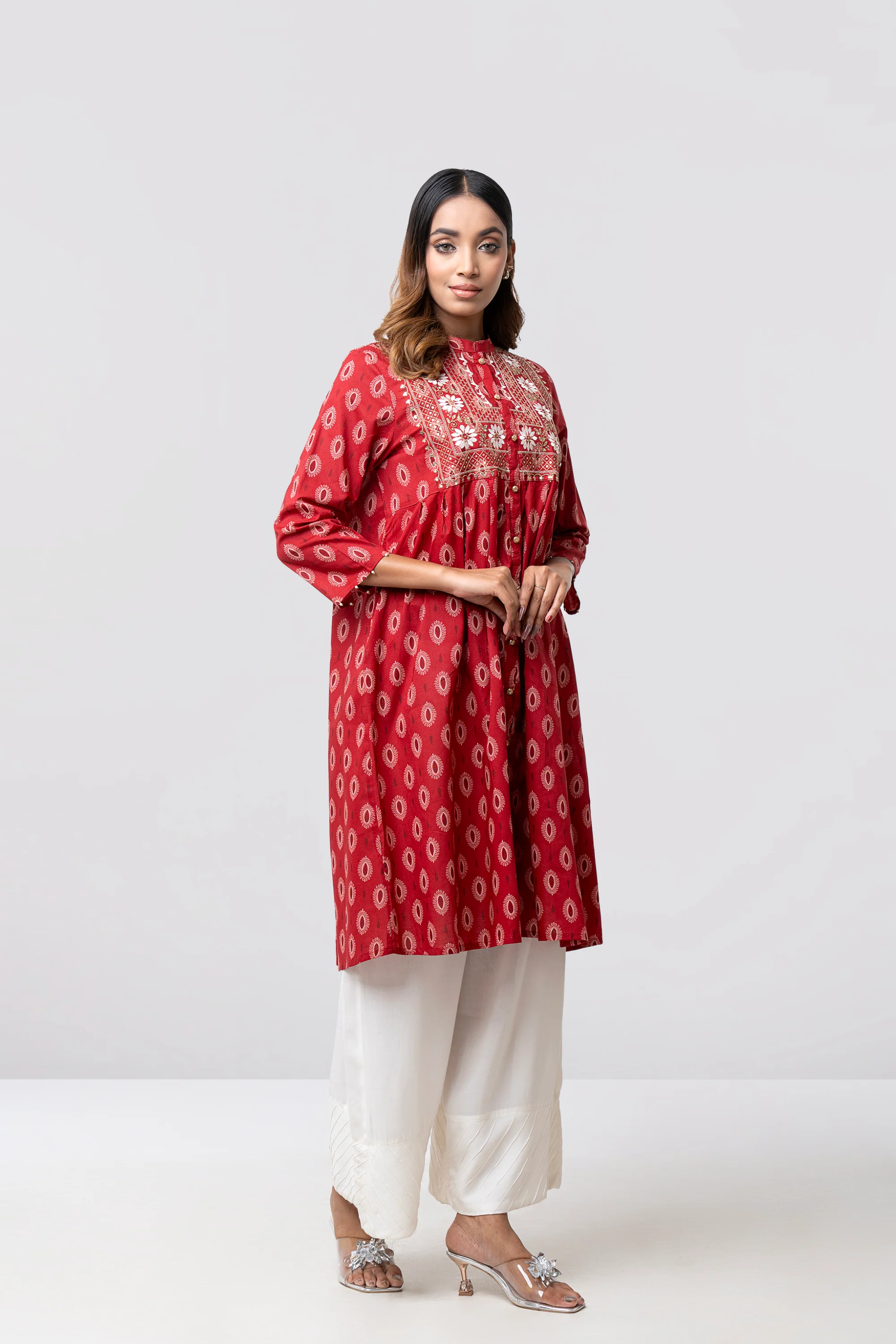 Smart Fit Embroidered Ethnic Kurta - Image 13