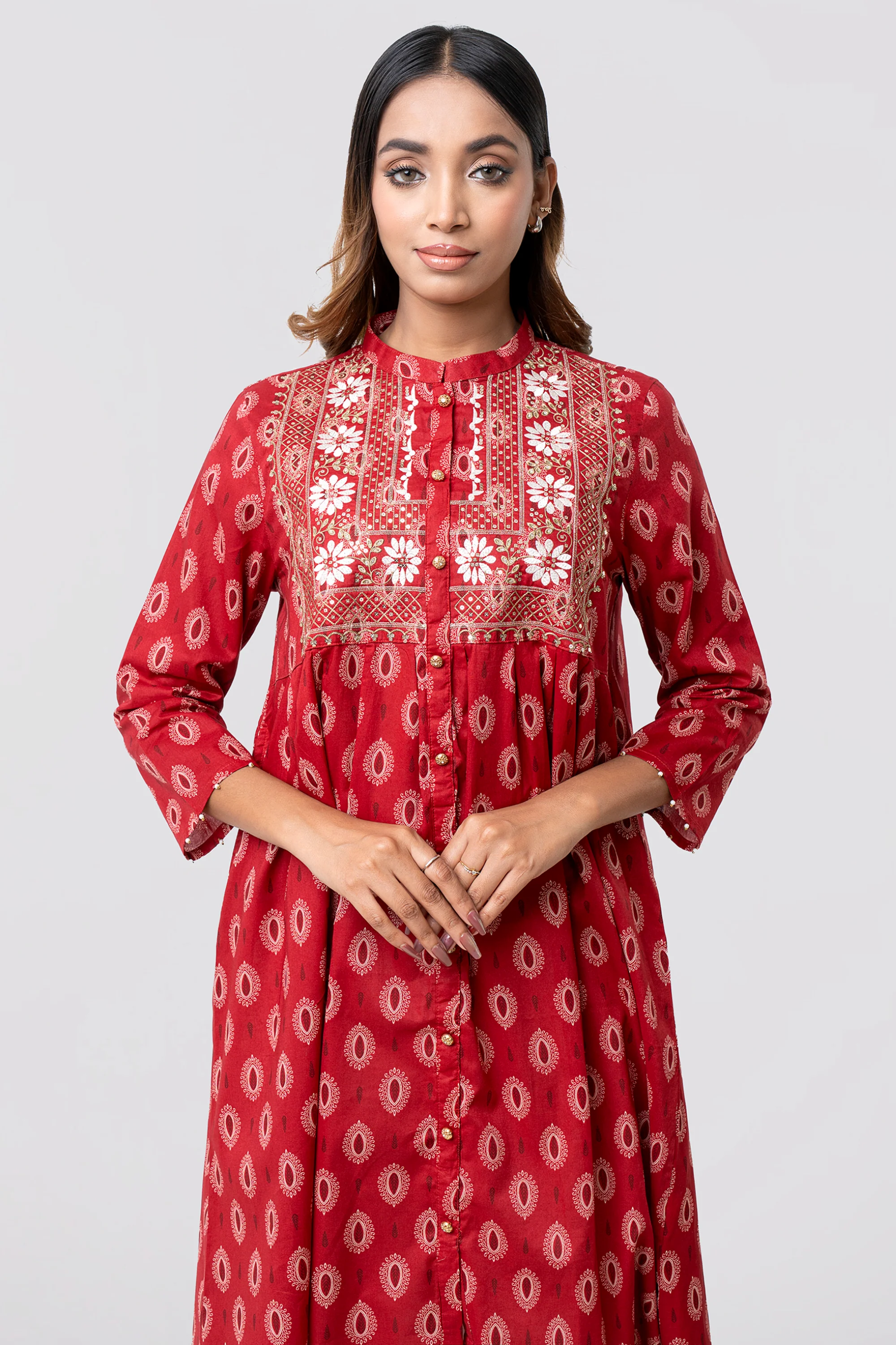 Smart Fit Embroidered Ethnic Kurta - Image 14