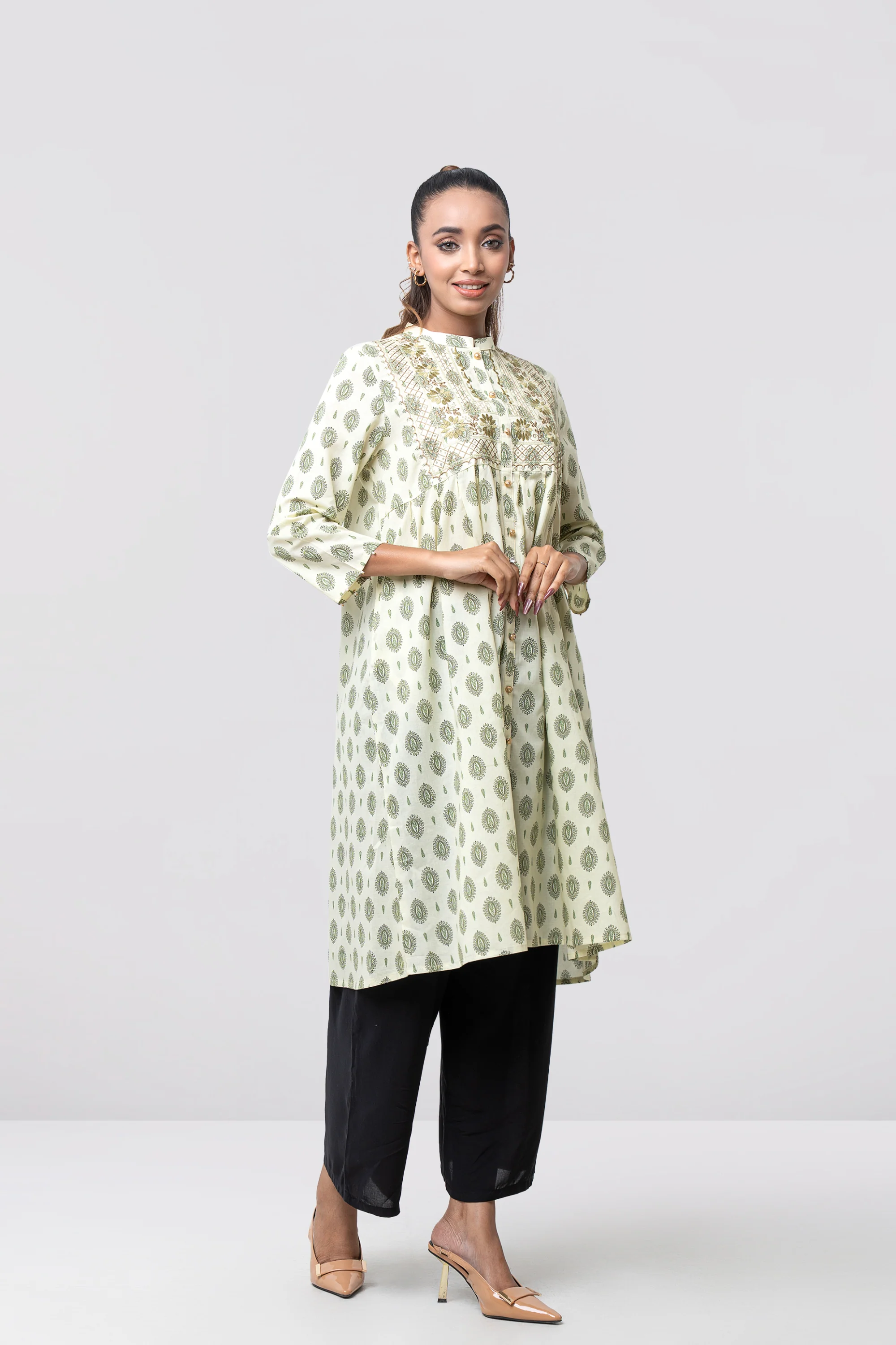 Smart Fit Embroidered Ethnic Kurta - Image 6